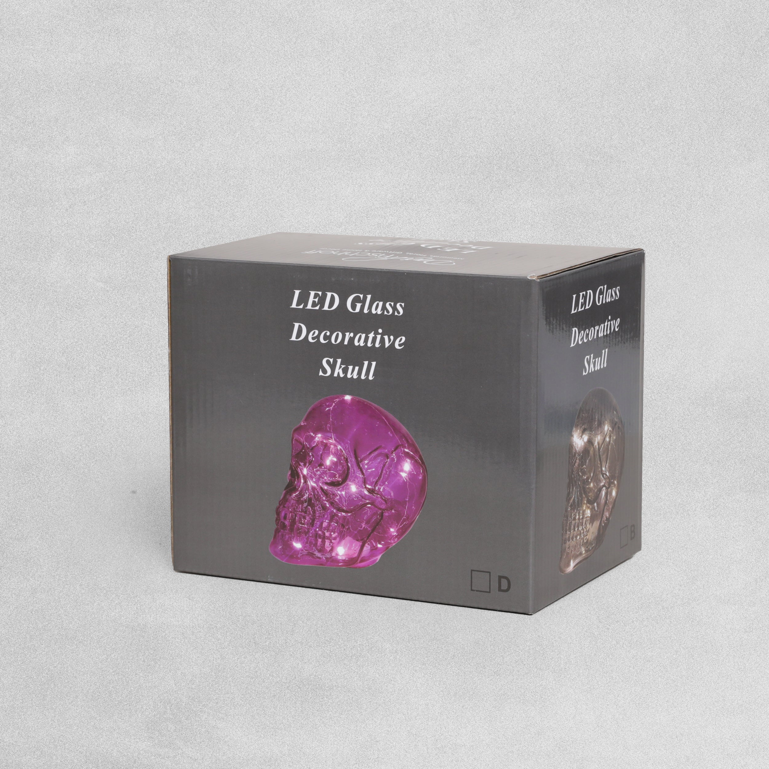 David Fischhoff LED Glass Decorative Skull - Various Colours