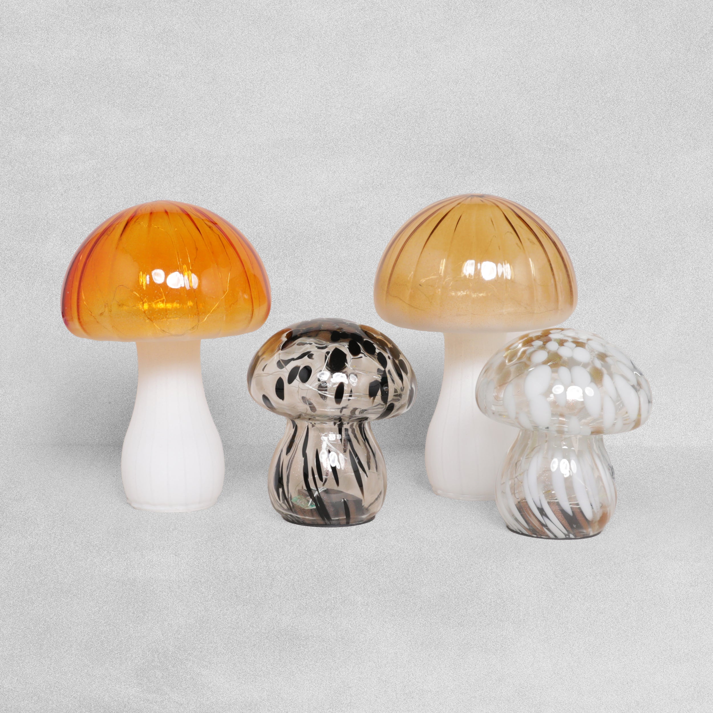 David Fischhoff LED Glass Decorative Mushroom