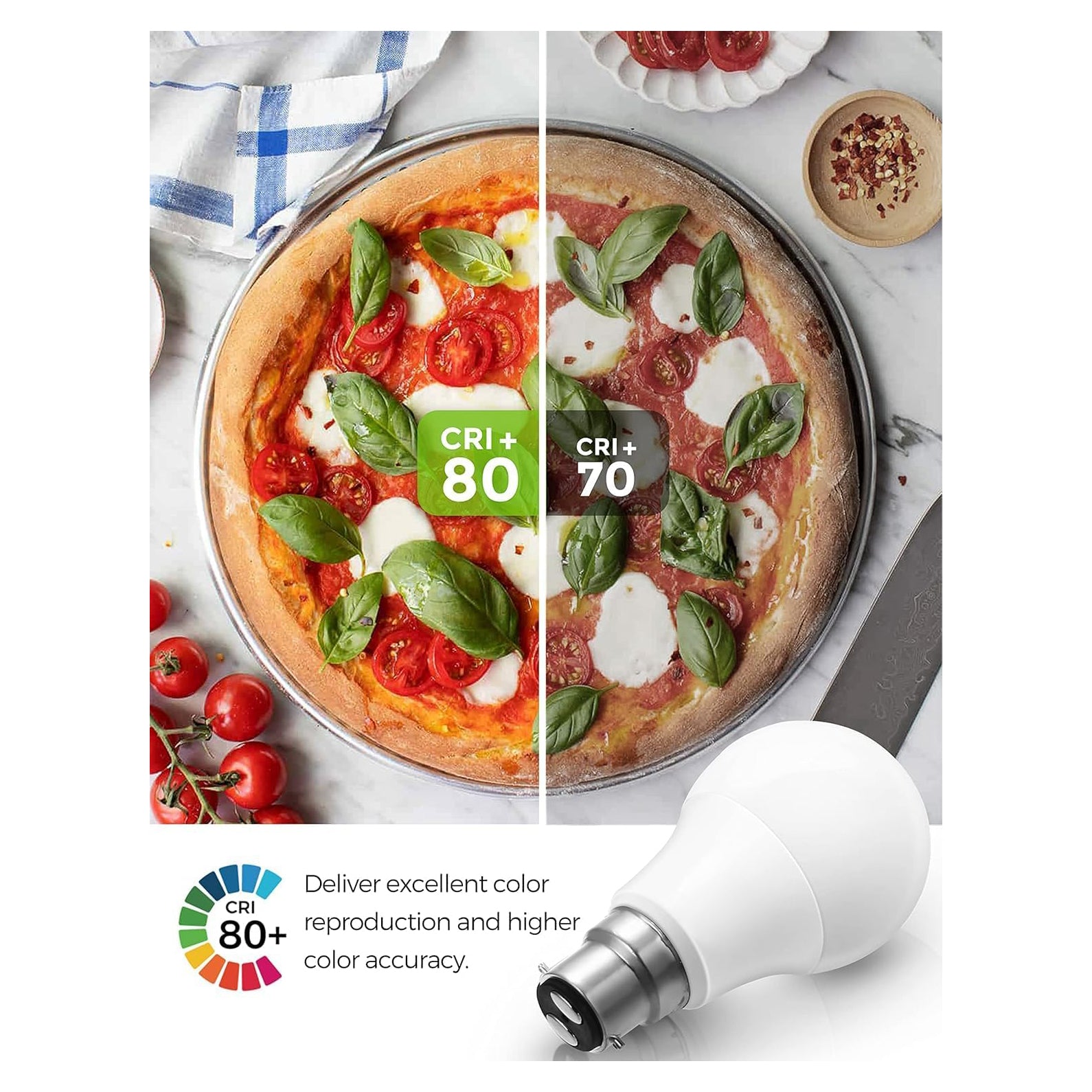 Extrastar B22 LED Light Bulbs 8w 640 Lumen 6500K Cold Light