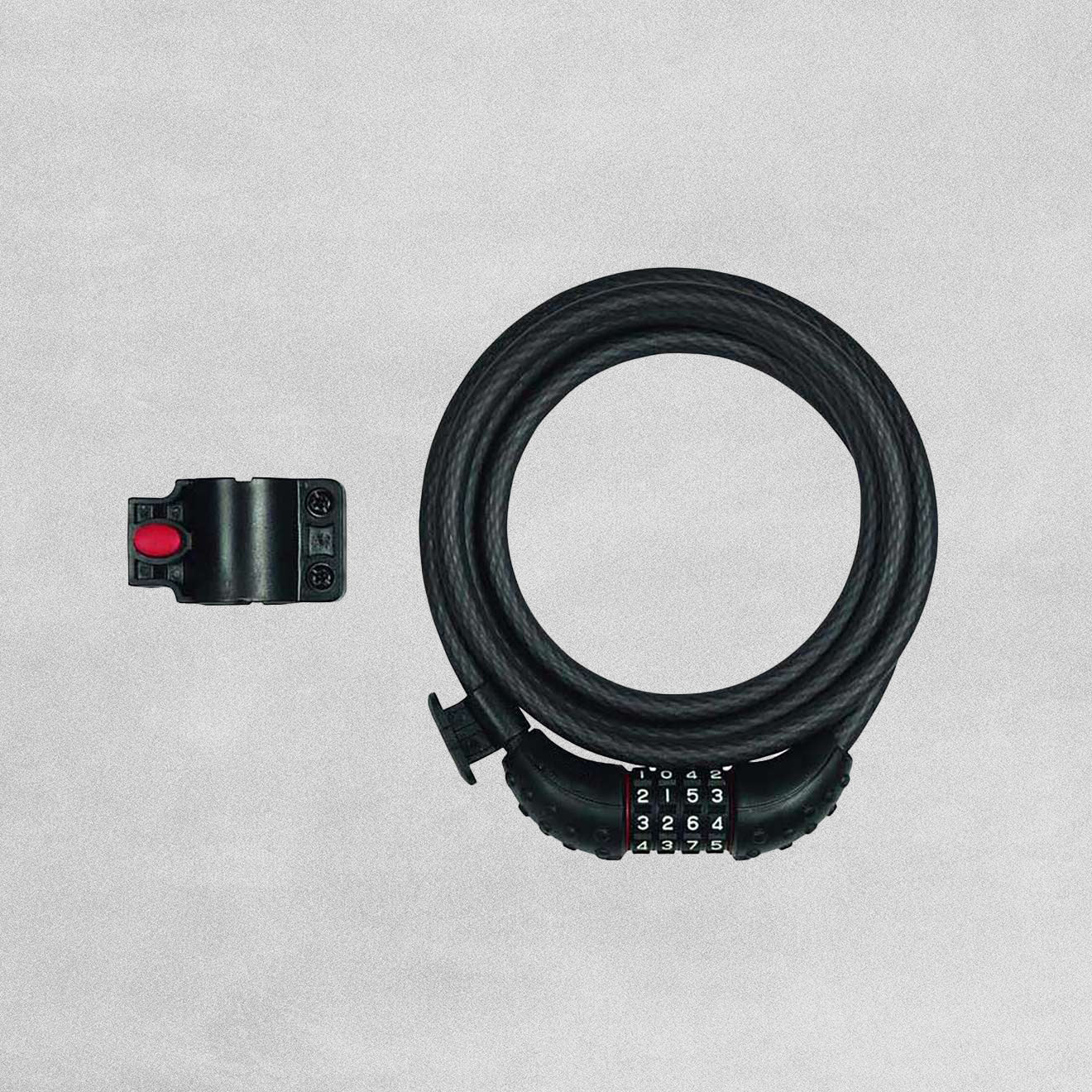 Dekton 1.2 Metre 4 Digit Combination Bicycle Lock with Holder, Black