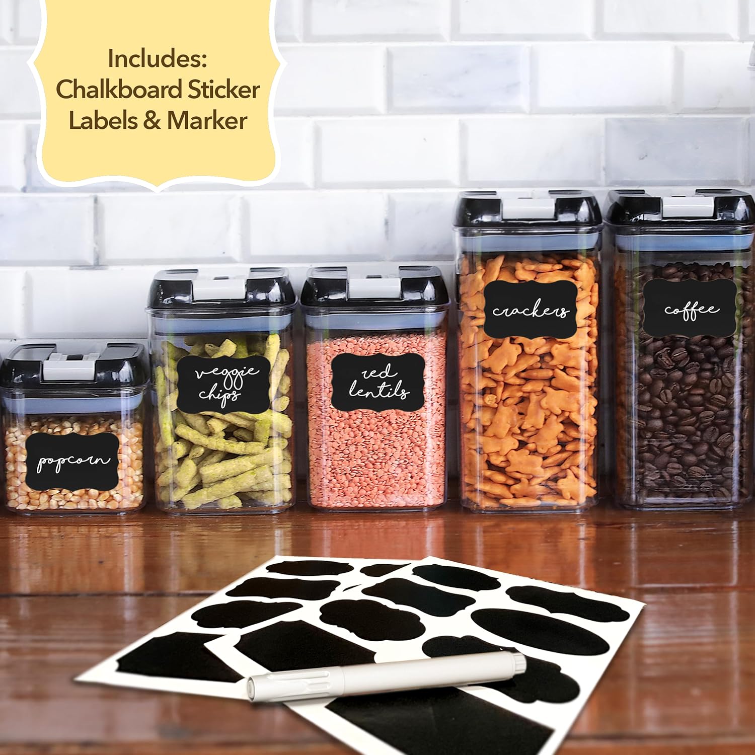 Simple Gourmet Air-Tight Food Containers - 7pc Set