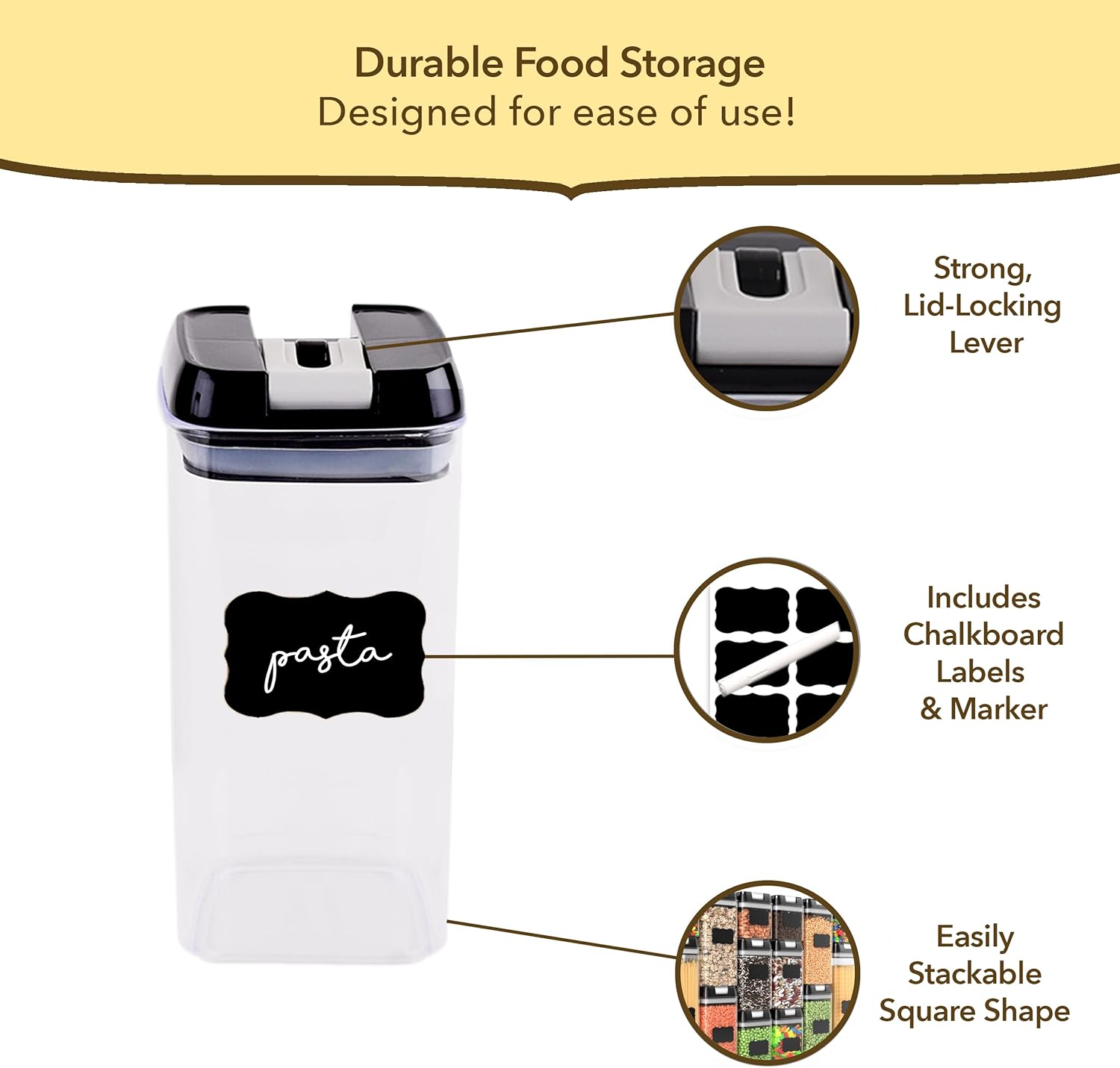 Simple Gourmet Air-Tight Food Containers - 7pc Set