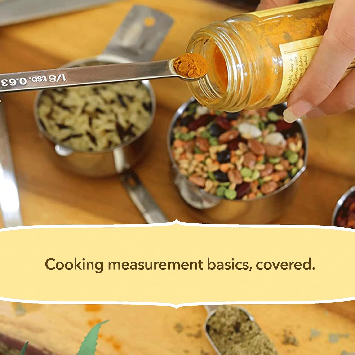 Simply Gourmet Stainless Steel Measuring Cups  & Spoons -15 Piece Set.