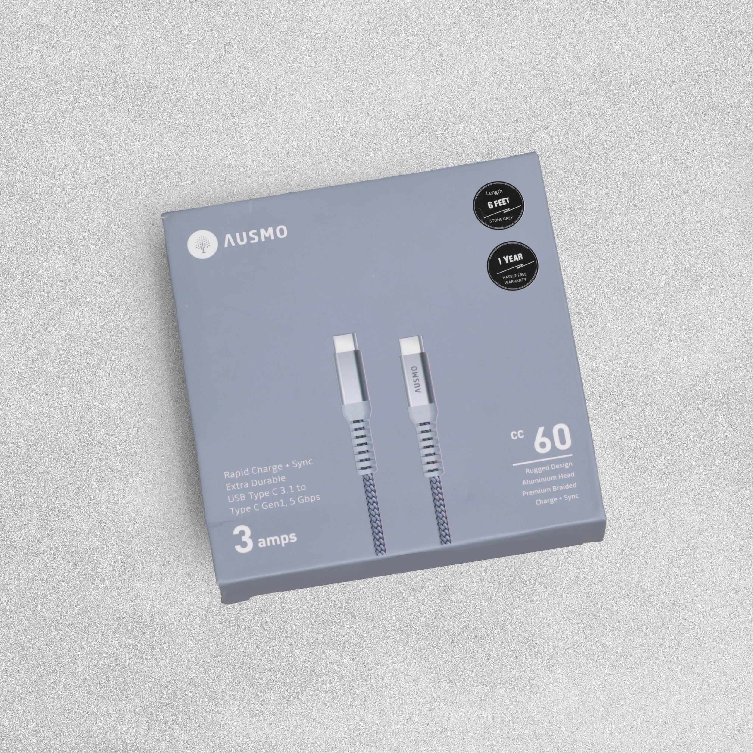 Ausmo USB Type C To Type C Cable - Various Lengths Available