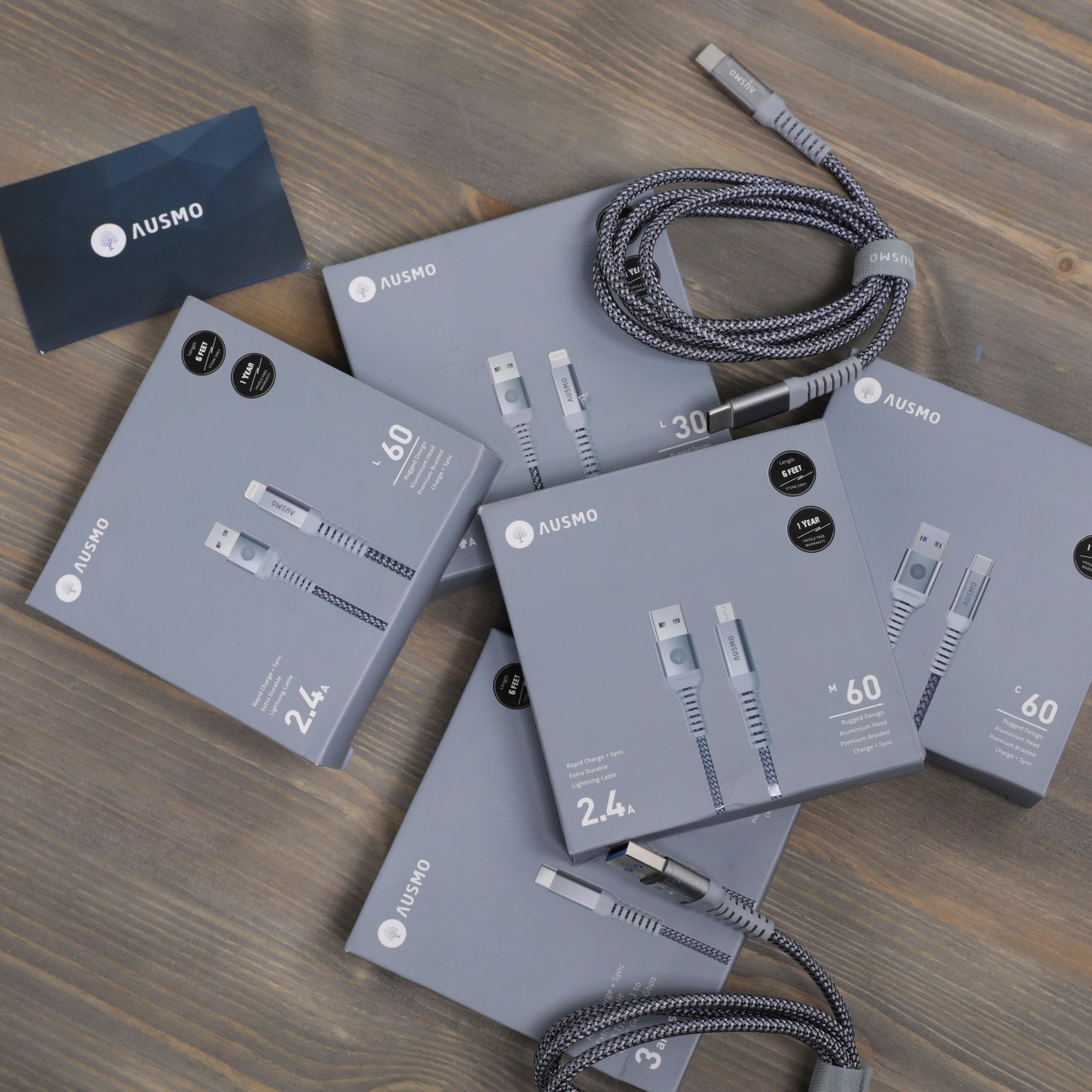 Ausmo USB Type C To Type C Cable - Various Lengths Available
