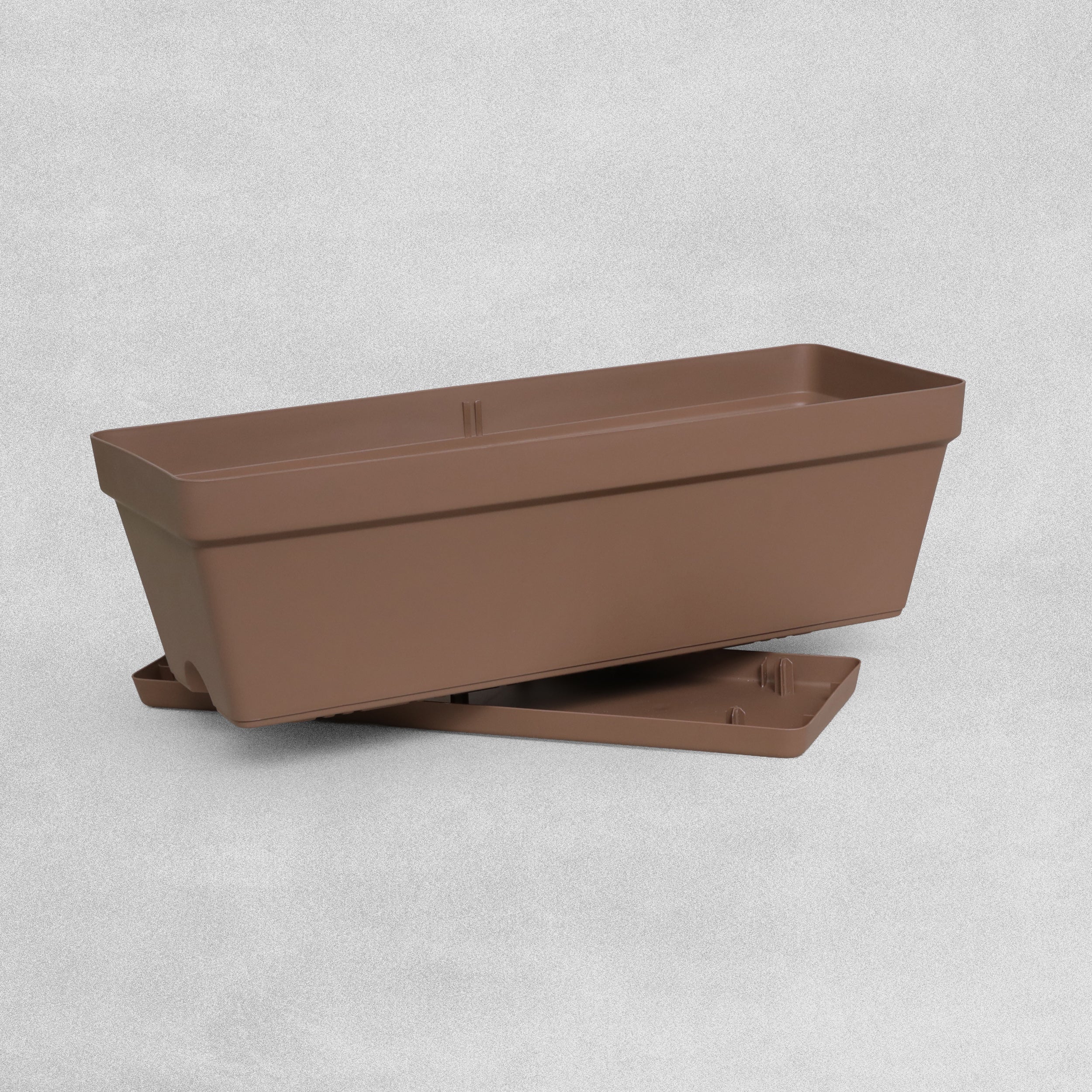 Naterial polypropylene balcony planter x W.49 x H.16.5 cm-Taupe