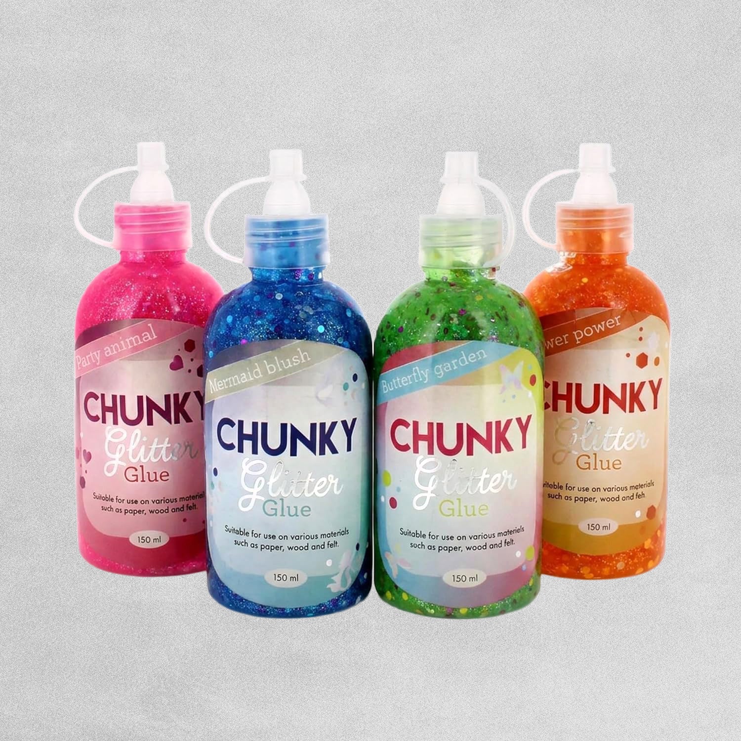 Chunky Glitter Glue 150ml Assorted