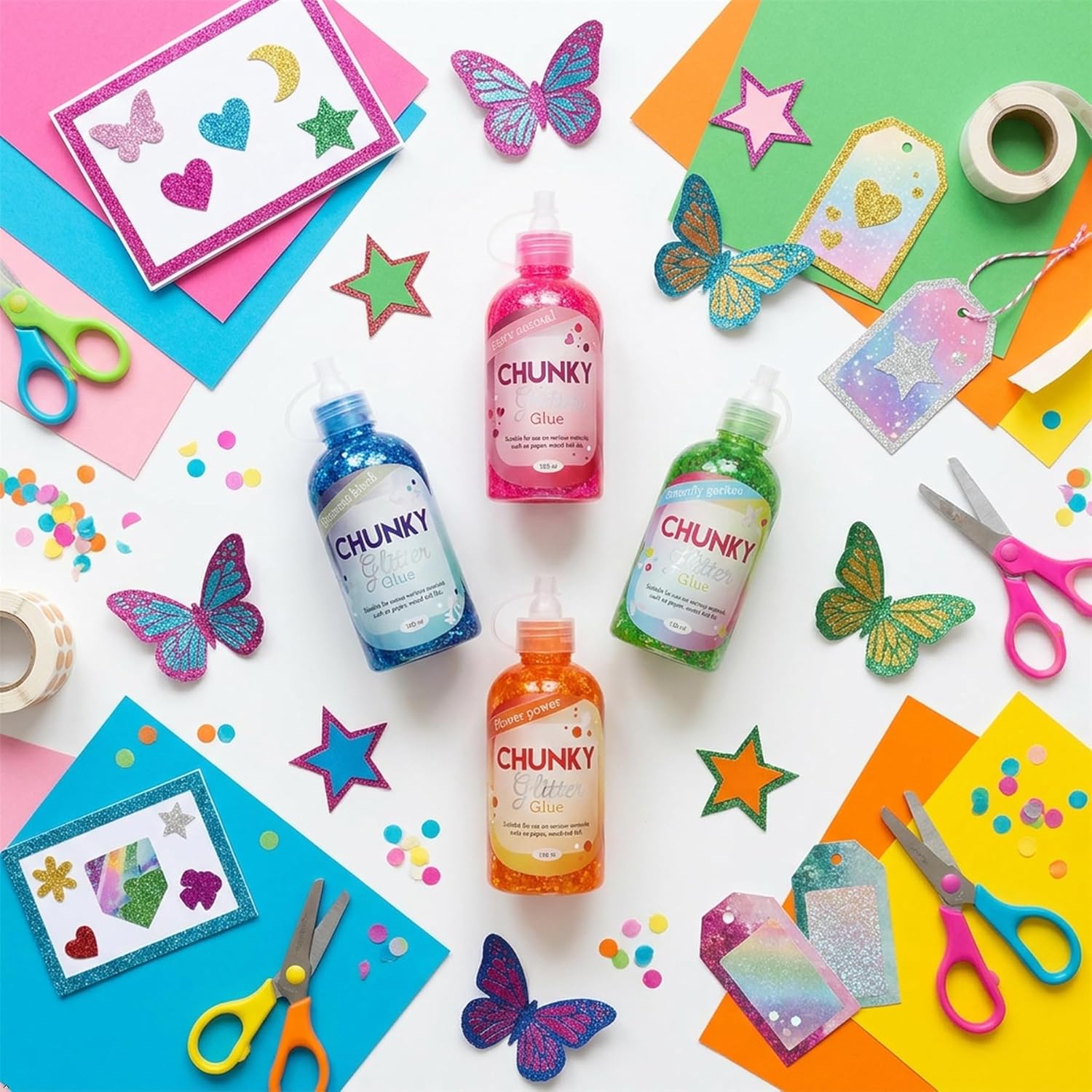 Chunky Glitter Glue 150ml Assorted