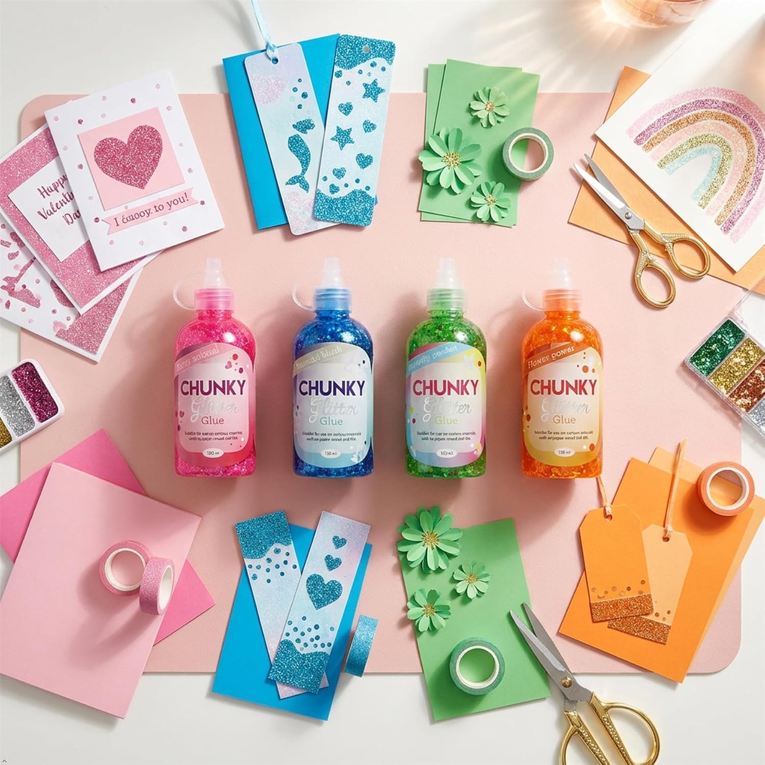 Chunky Glitter Glue 150ml Assorted