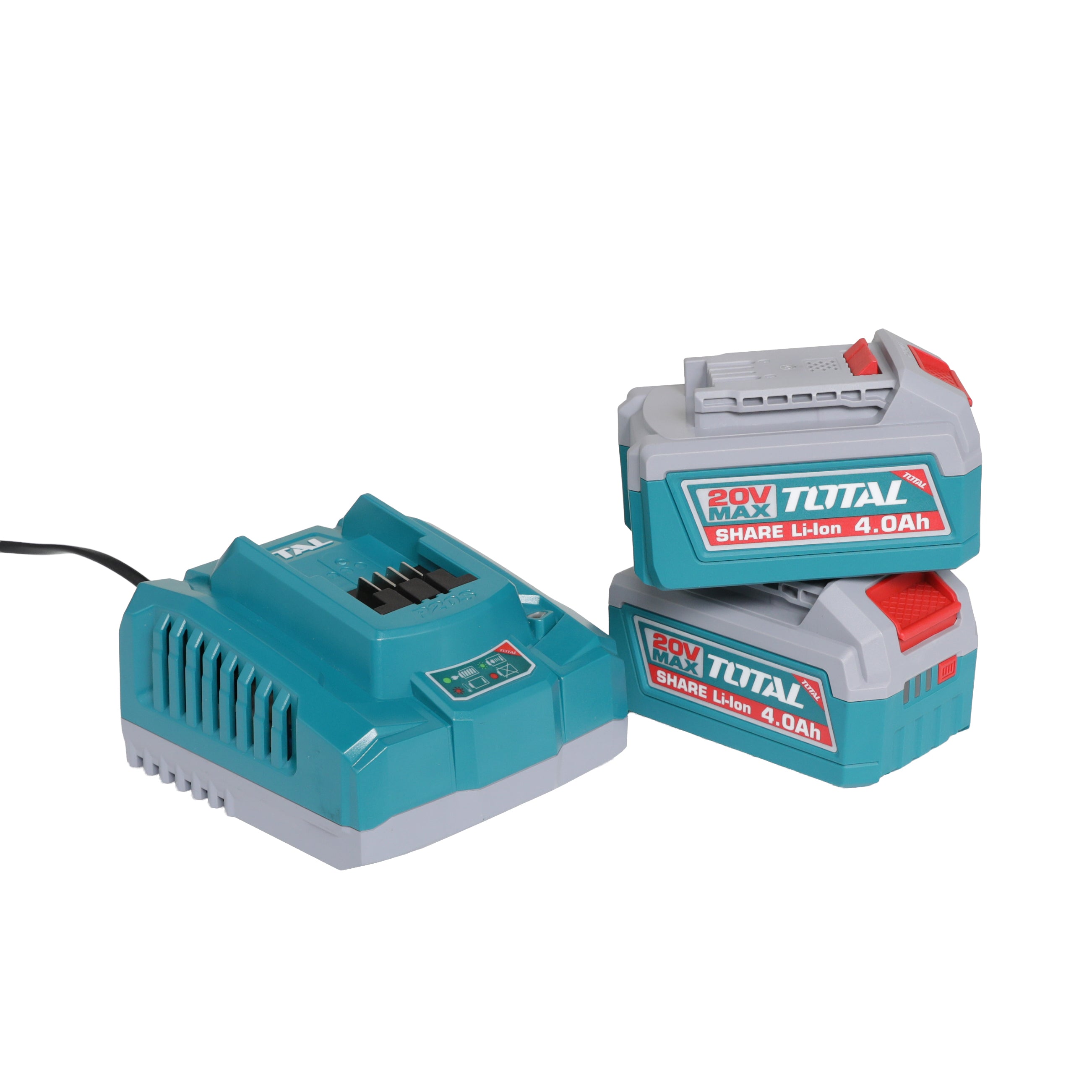 Total Li-Ion 20V Rotary Hammer (with 2 Batteries & Charger) - TRHLI262085E