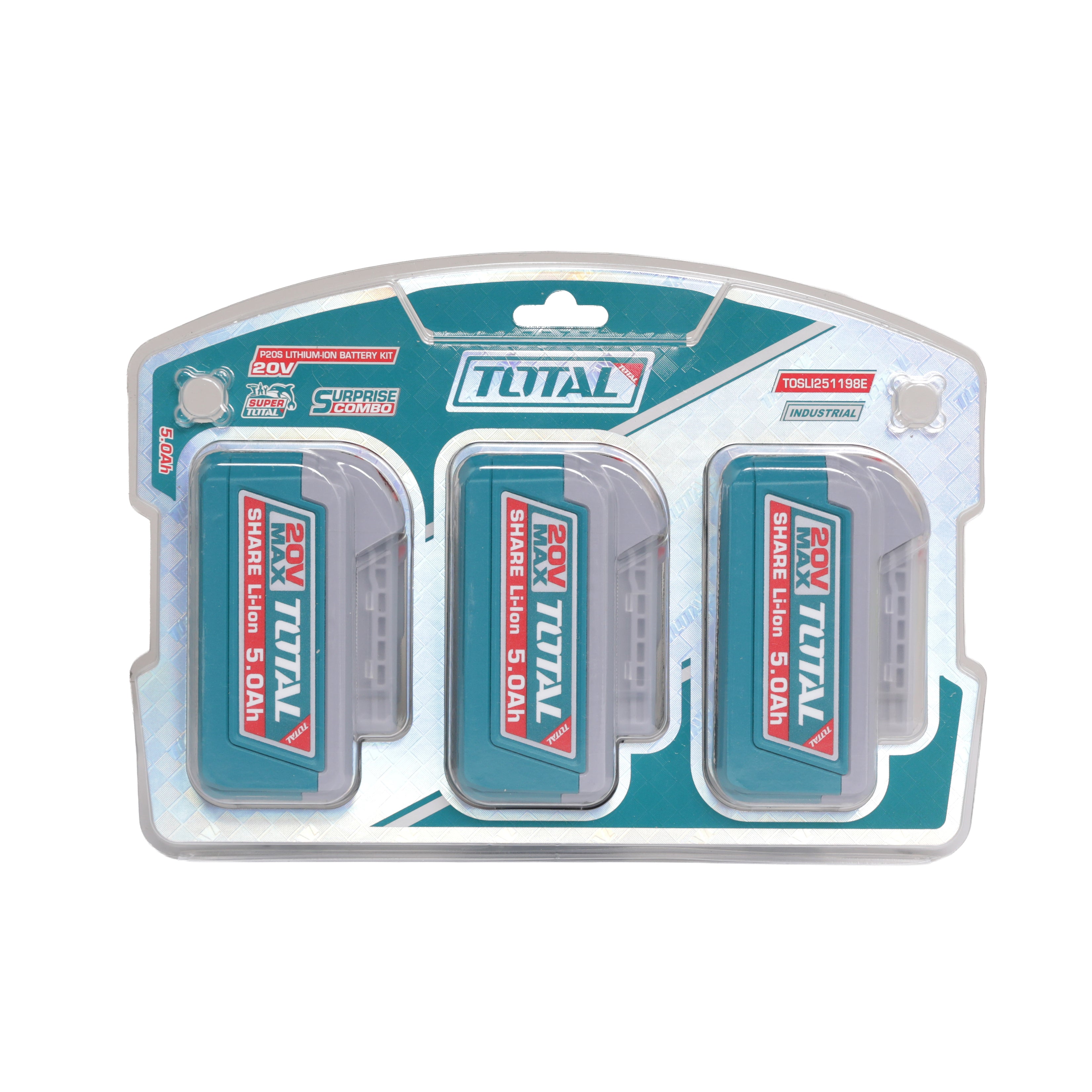 Total Li-Ion 20V 5.0Ah Battery Pack (Pack of 3) - TOSLI251198E