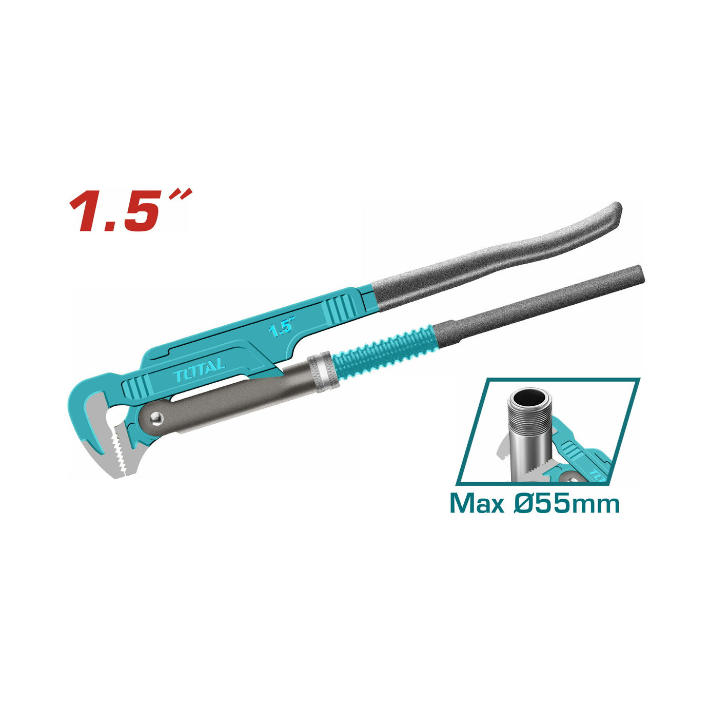 Total Heavy Duty Swedish Pipe Wrench - 1.5" - THT172151