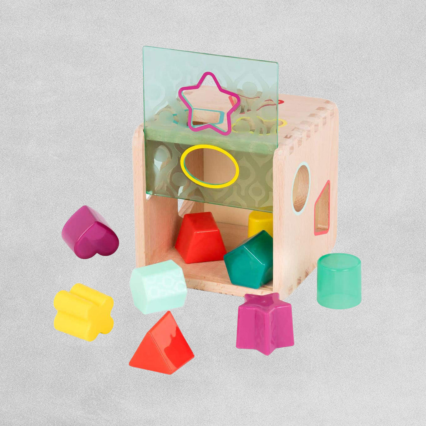Wonder Cube– Developmental Toy– Wooden Shape Sorter Cube