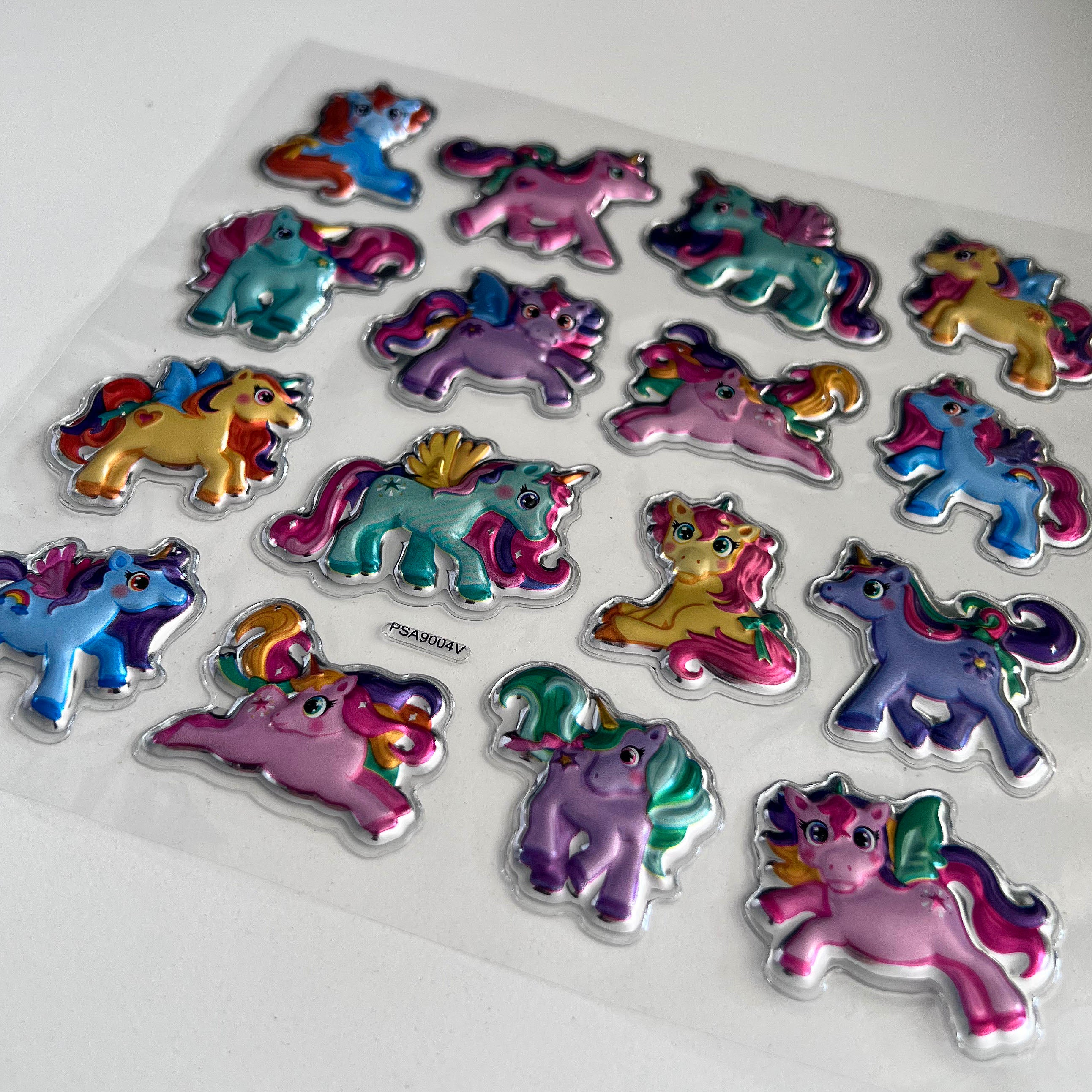 Unicorn 3D Sticker Set.