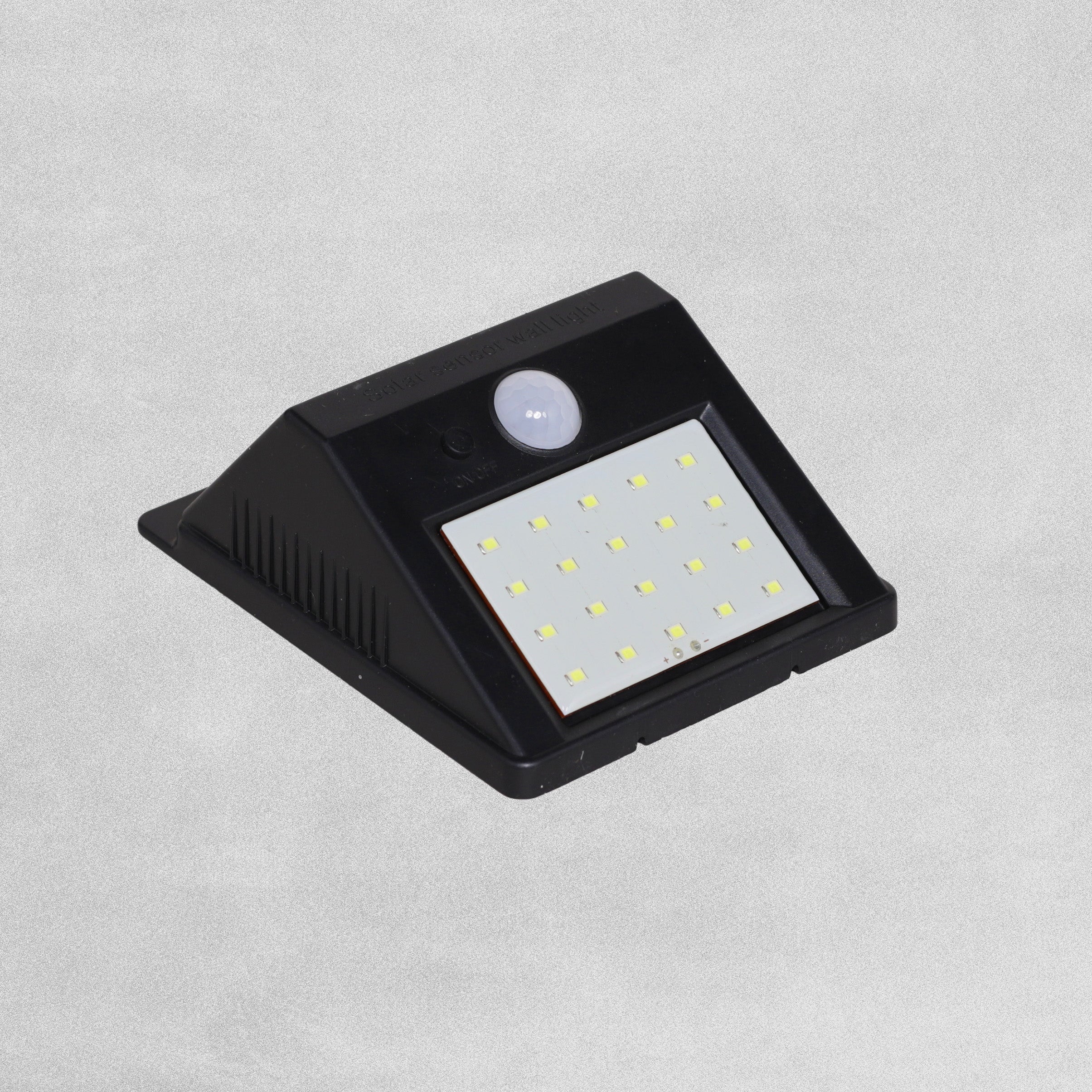 EZ Solar LED Wall Light With Motion Sensor -Black 2 pieces - Cool White