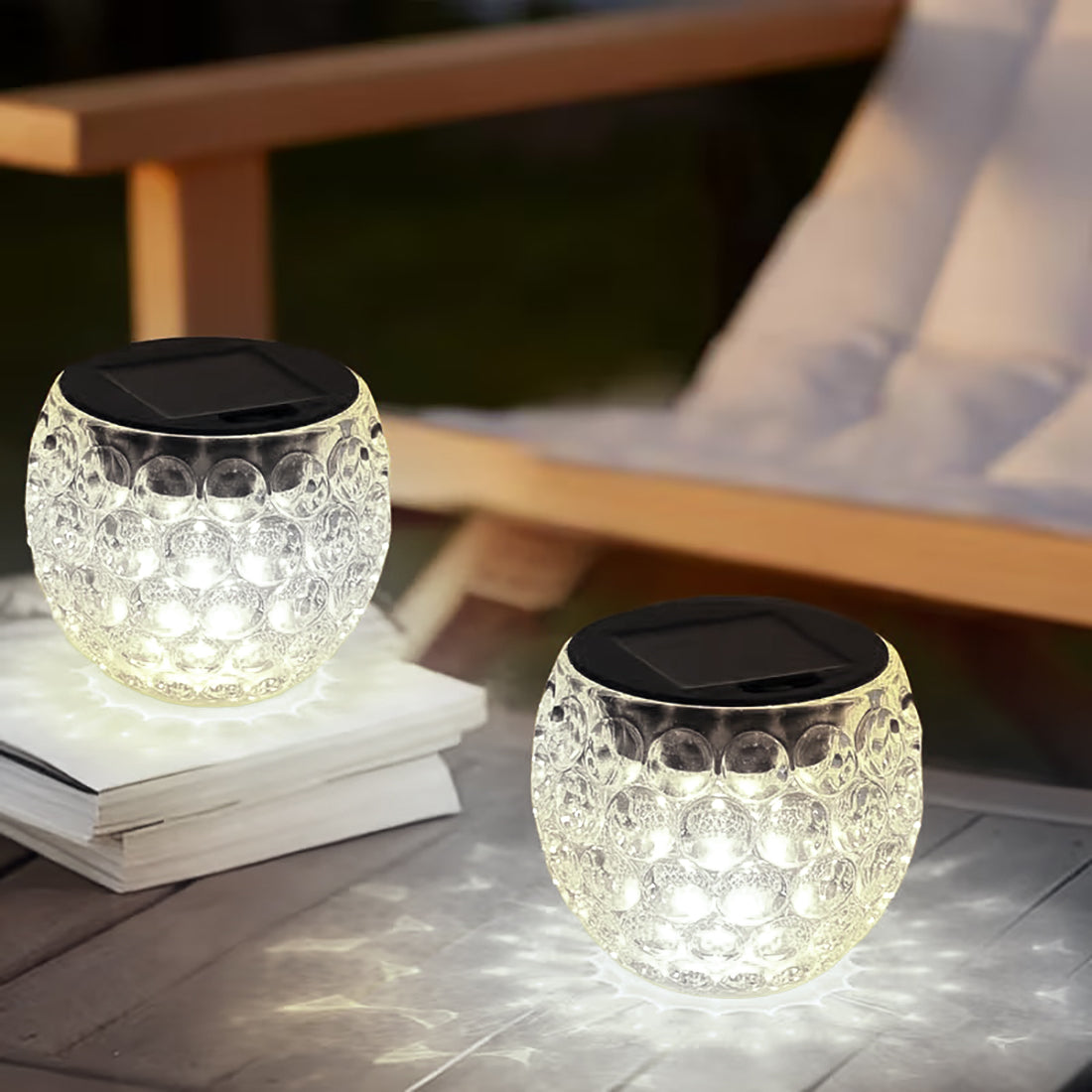EZ Glass Solar LED Table Light  -Warm White