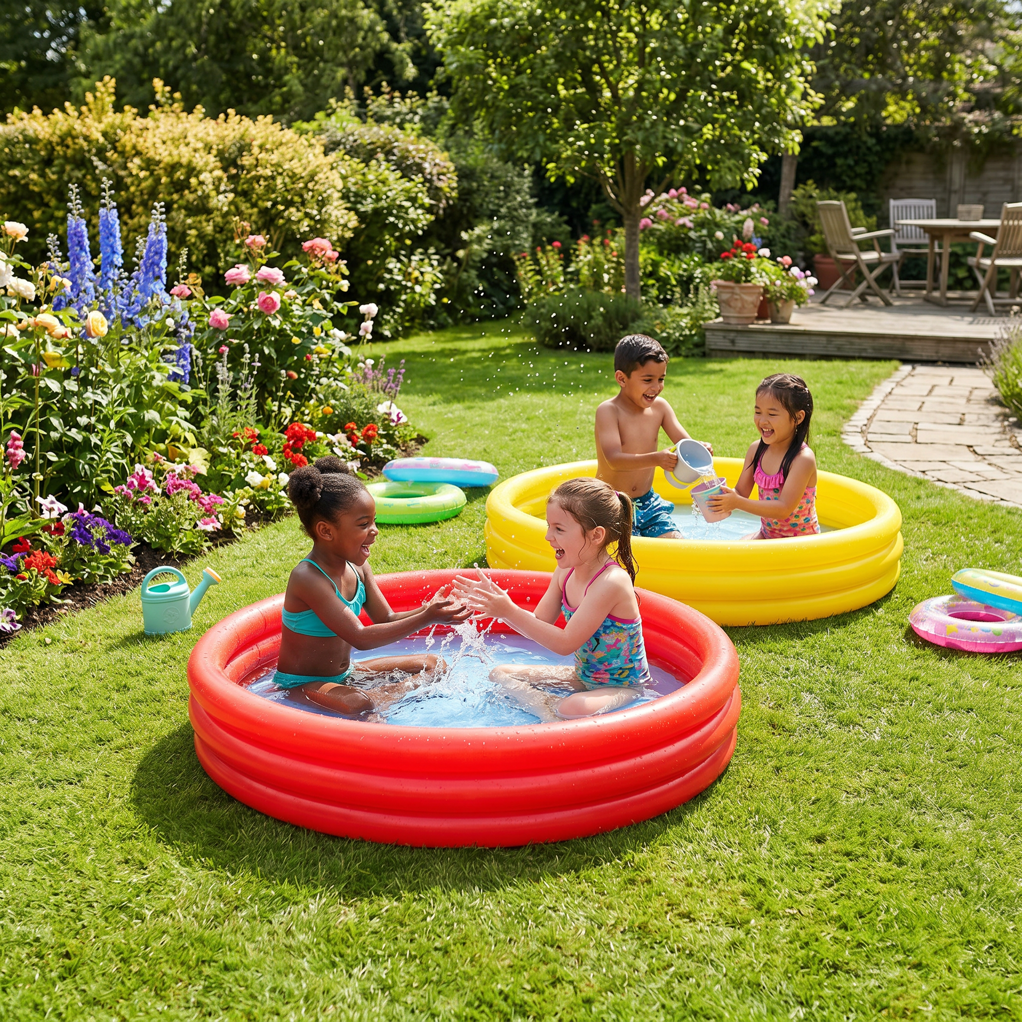 3 Ring Paddling Pool -  4ft by 10 inches high
