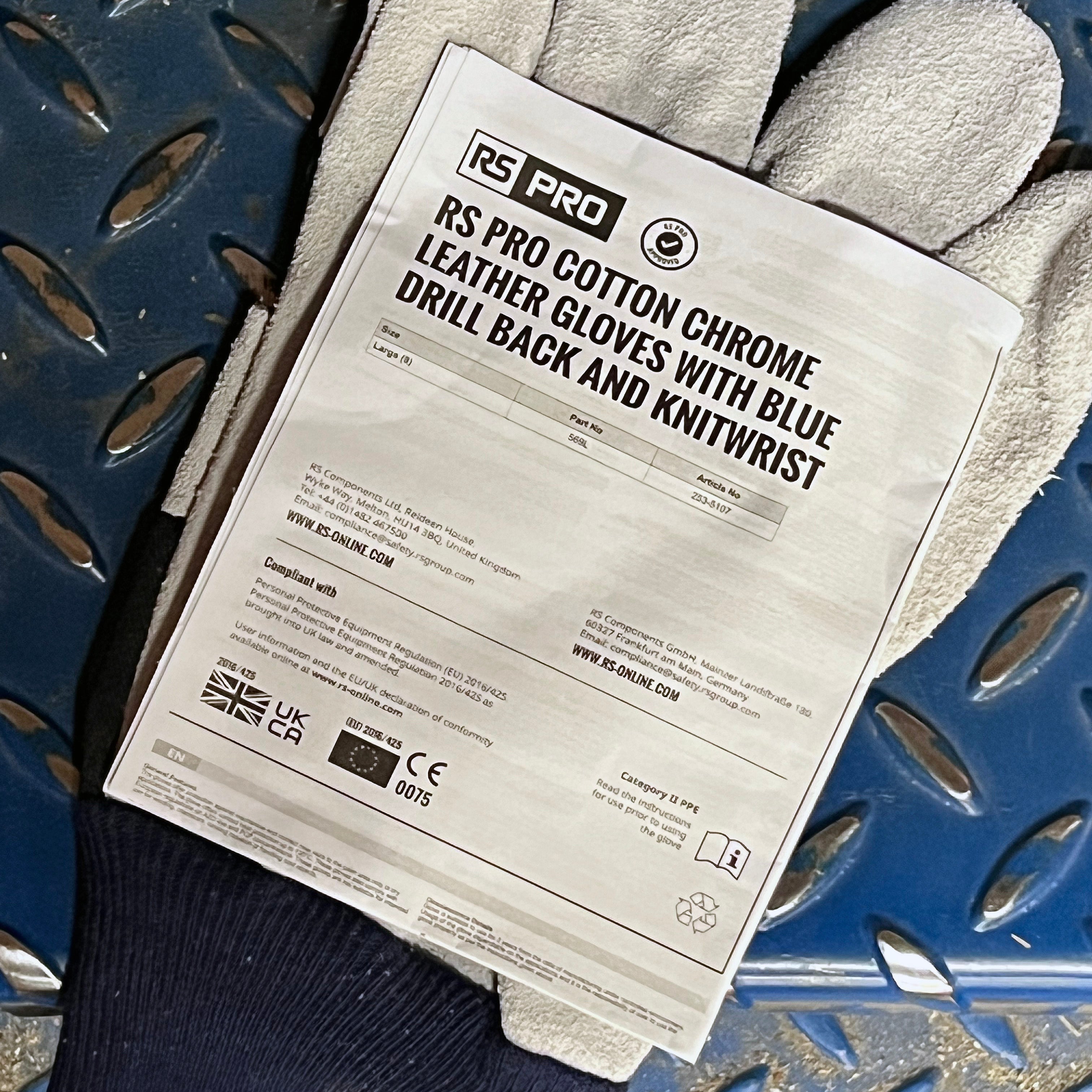 Canadian Rigger Gloves Blue Size 9/Large