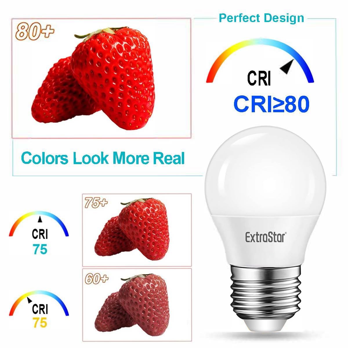 ExtraStar LED Light Bulb - E27 6W Light Bulb 480 Lumen 6500K Cold Light
