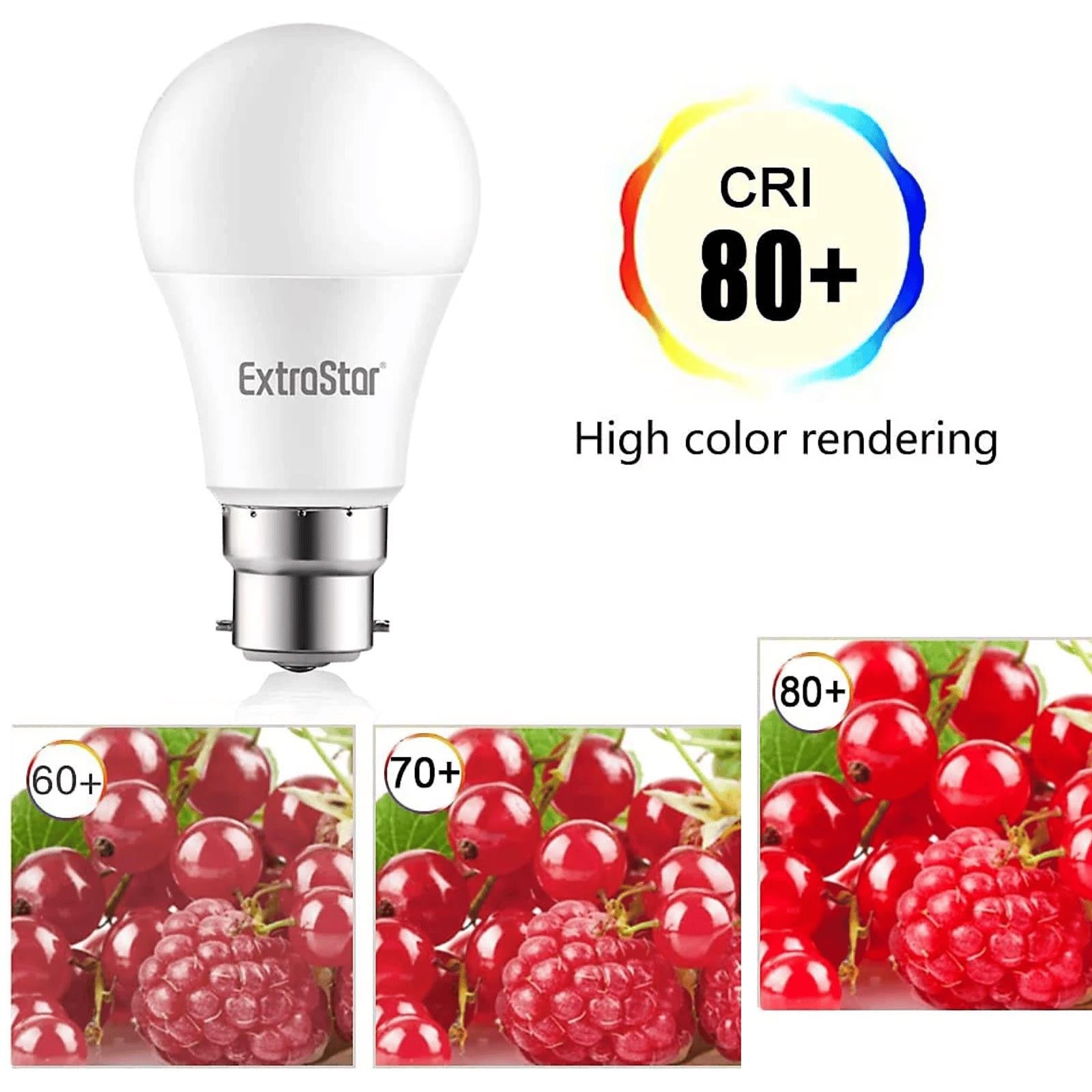 Extrastar 7W LED B22  Ball Light Bulb  560 Lumen 3000k Warm Light