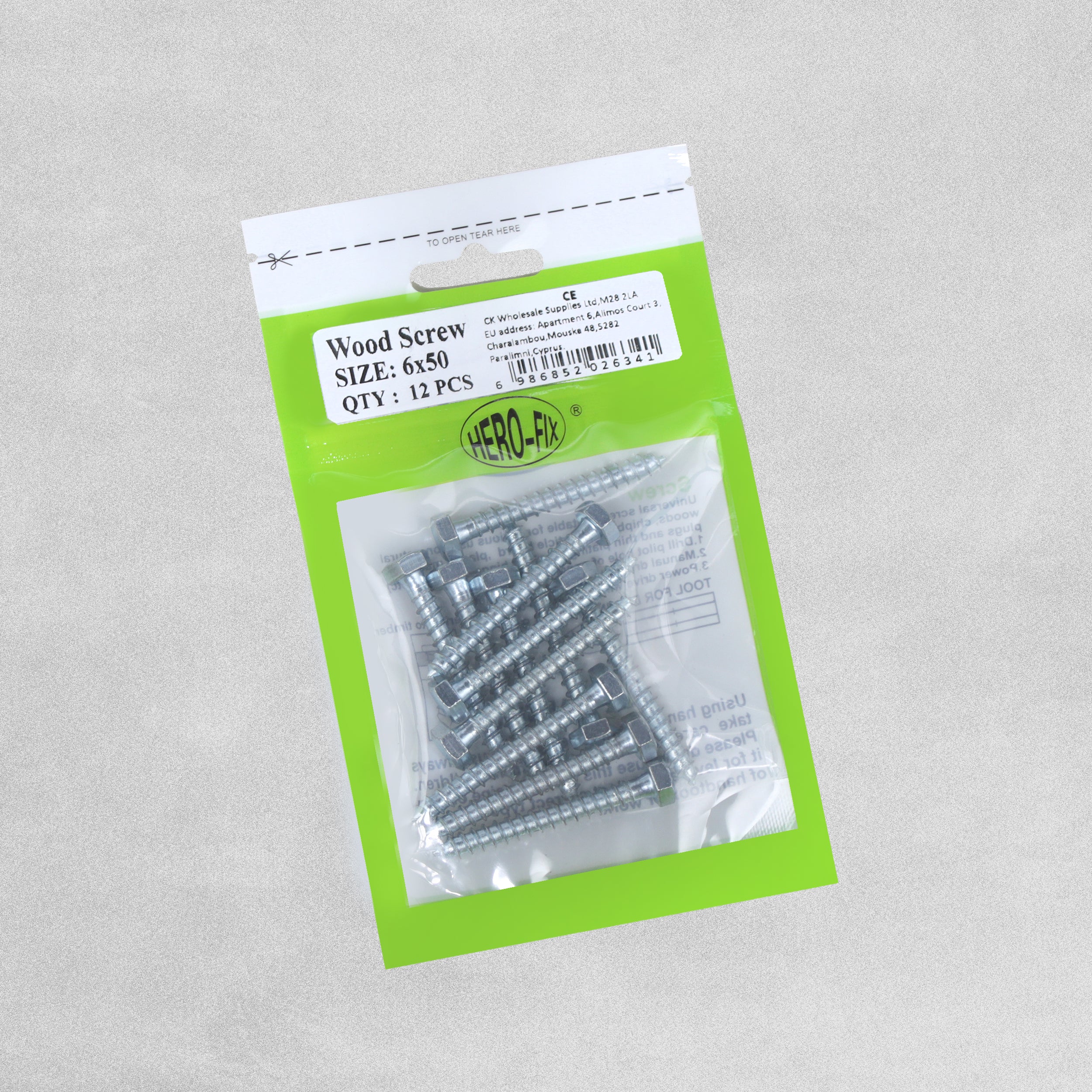 CK Wholesales Coach / Wood Screws 6 x 50 12pc