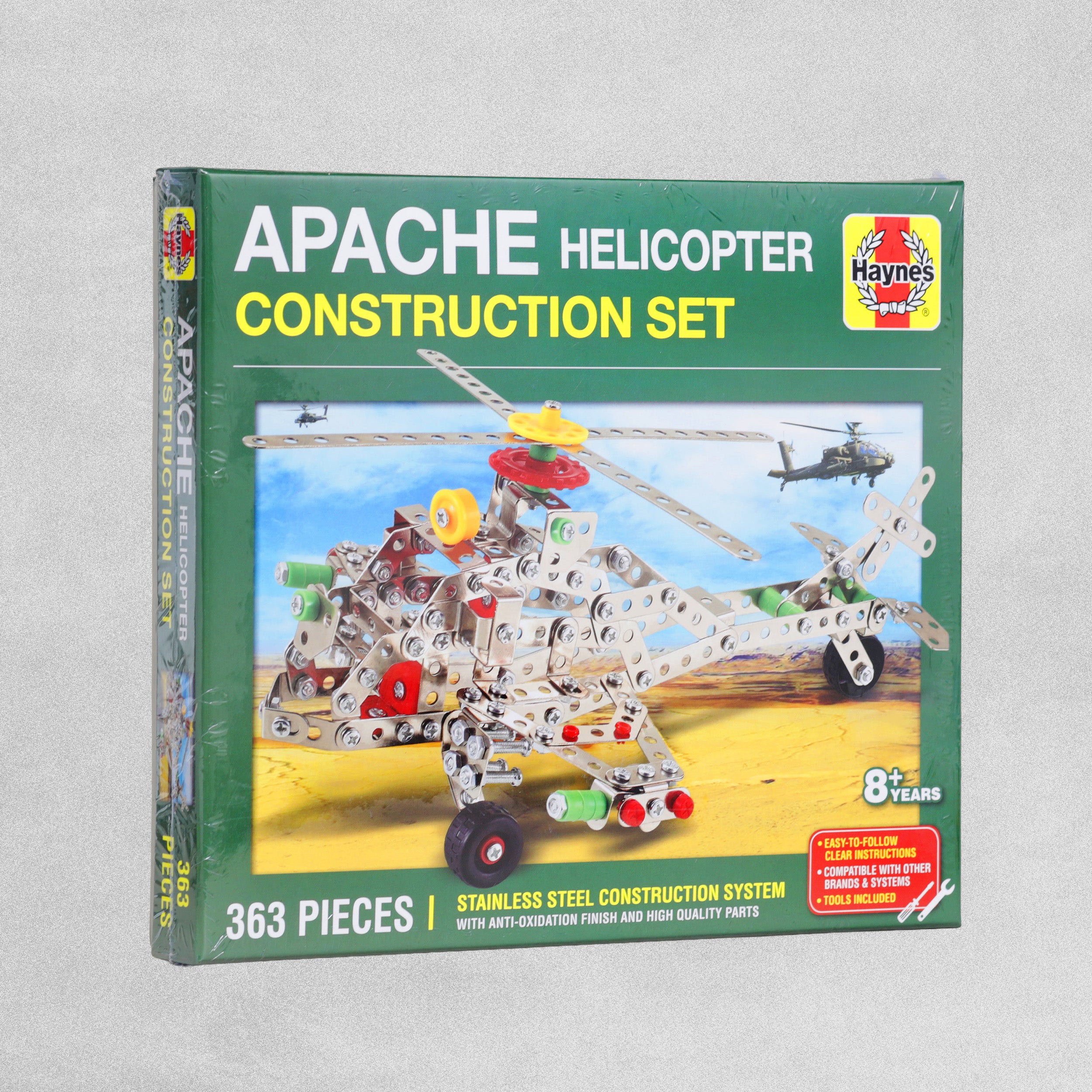 Haynes Apache Helicopter Construction Set 363 Pieces Stainless Steel