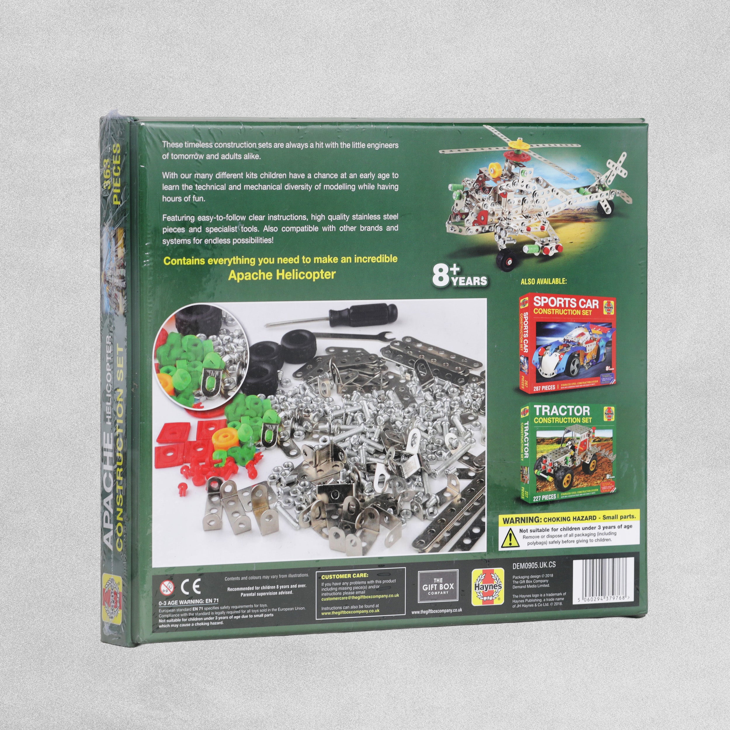 Haynes Apache Helicopter Construction Set 363 Pieces Stainless Steel