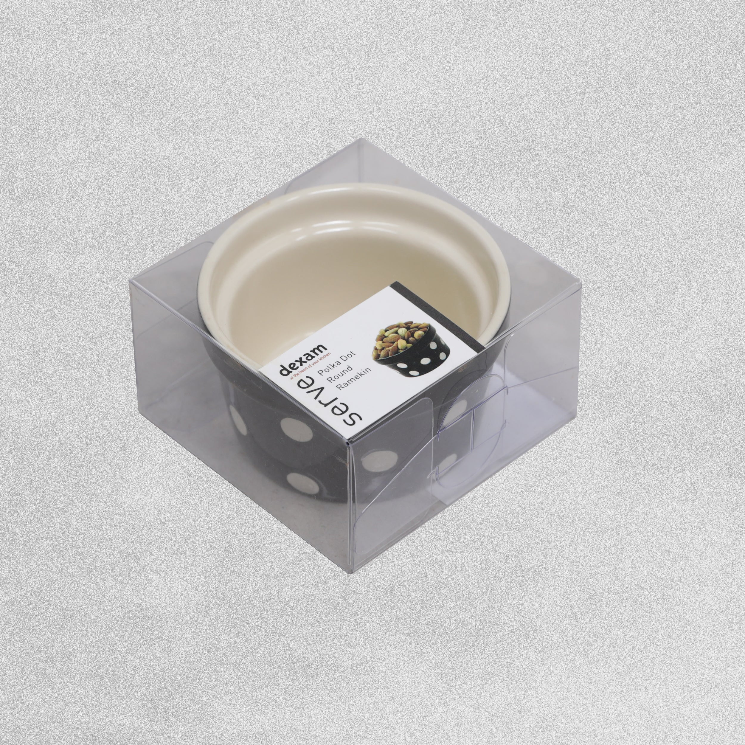 Dexam Round Black Polka Dot Ramekin