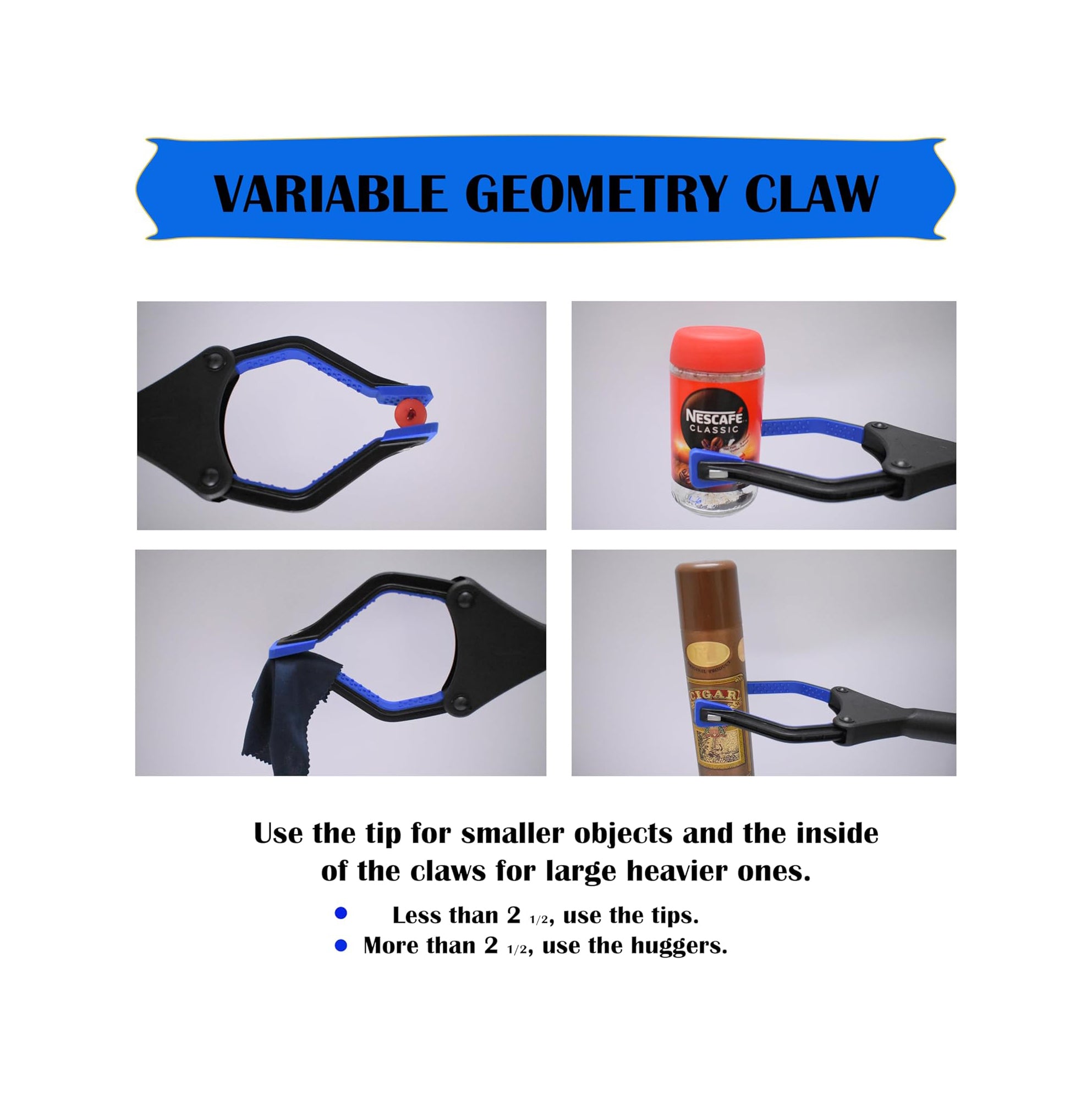 Heavy Duty Folding  Grabber, Litter Picker variable claw and embedded magnet