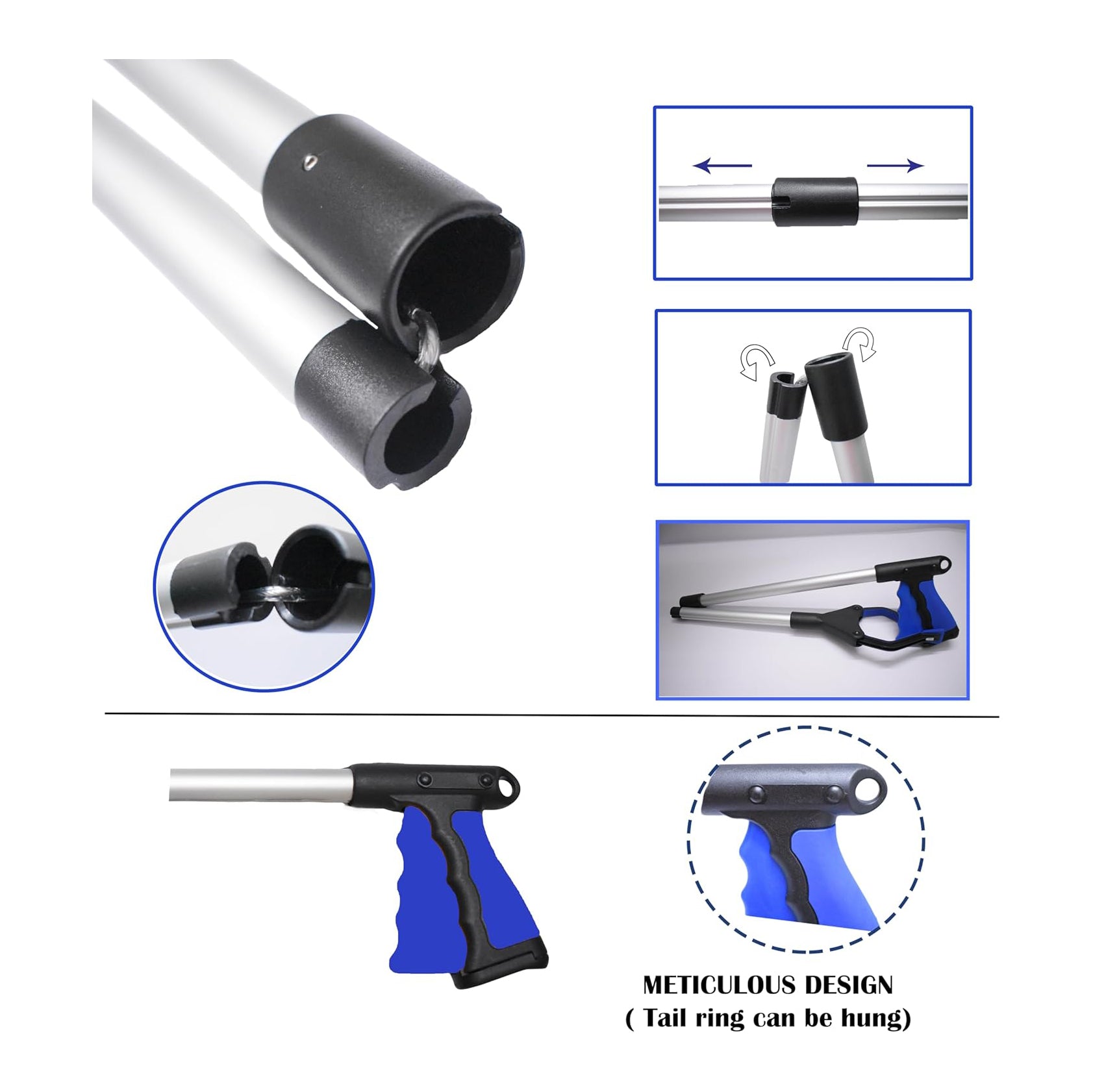 Heavy Duty Folding  Grabber, Litter Picker variable claw and embedded magnet