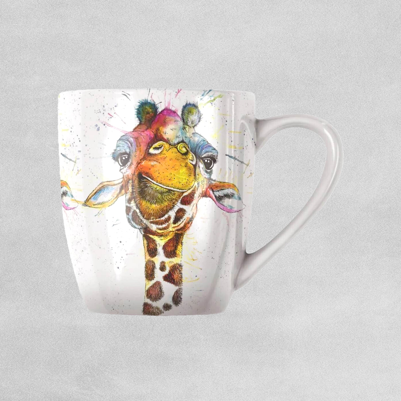 Splatter Rainbow Giraffe Fine Bone China Design Mug -