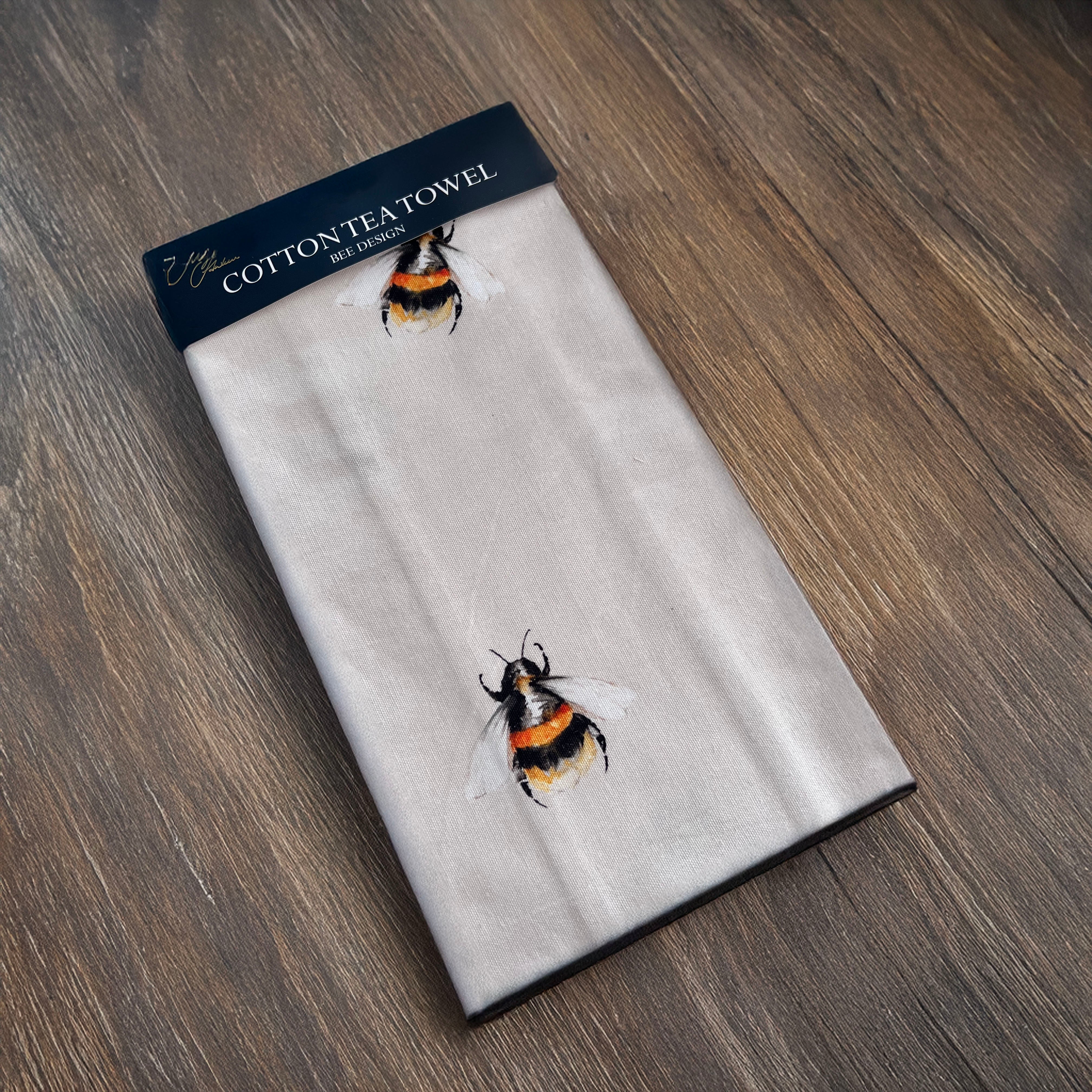 Cotton Tea Towel Bee Design