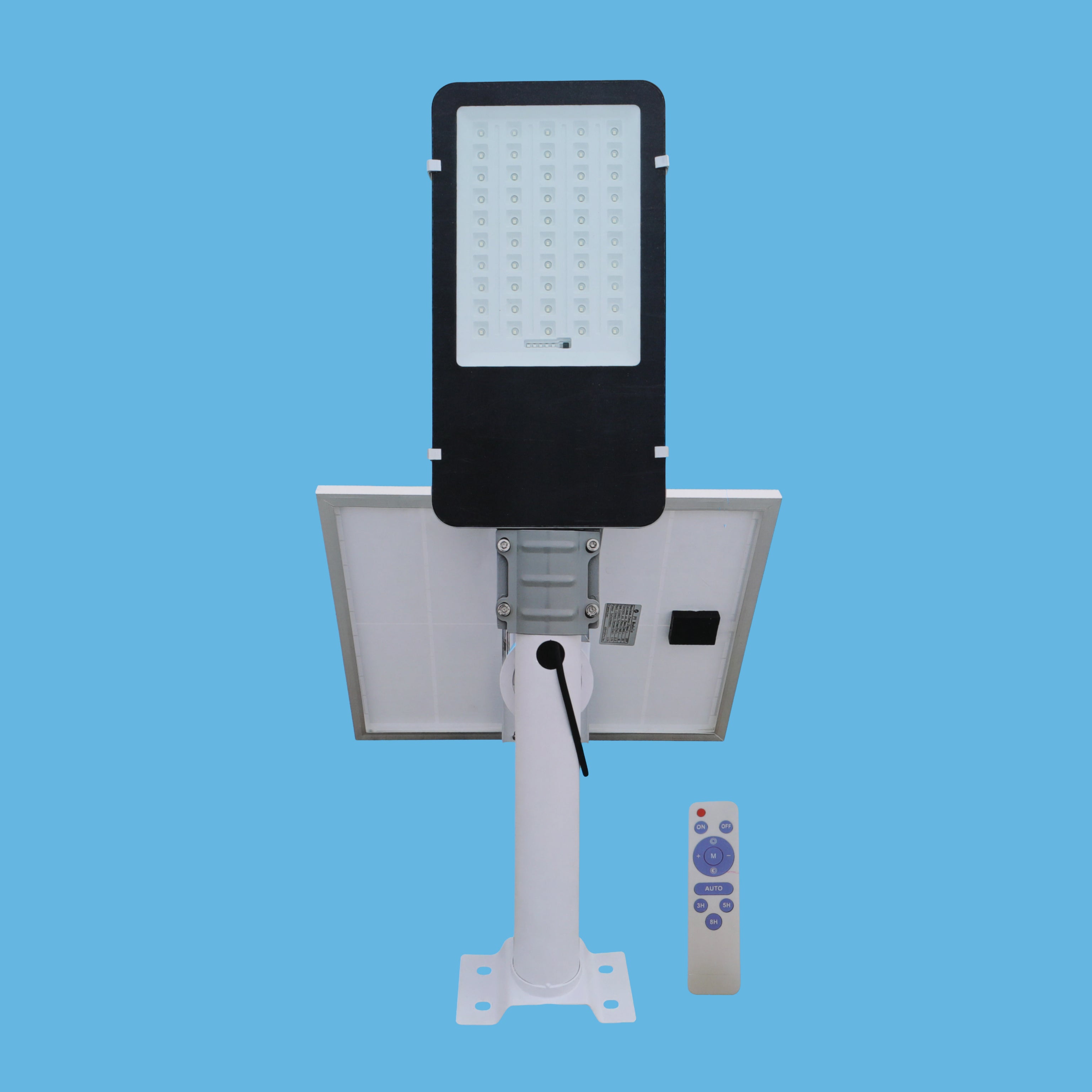 ExtraStar Remote Control Solar Street Lamp 6500k LED 115 W 1400 Lumen Cold Light Day/Night Sensor
