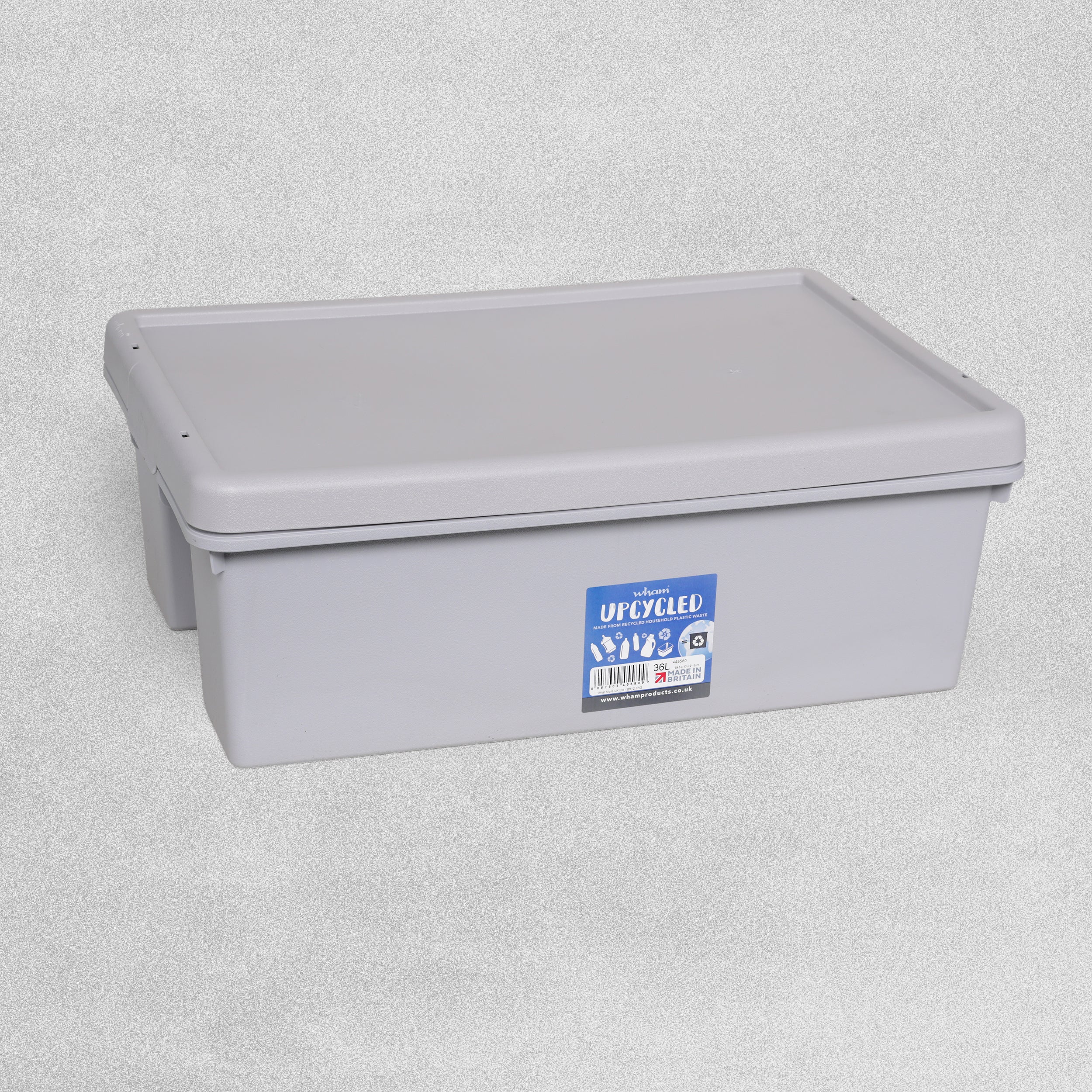 Wham Upcycled Box and Lid 36L Grey