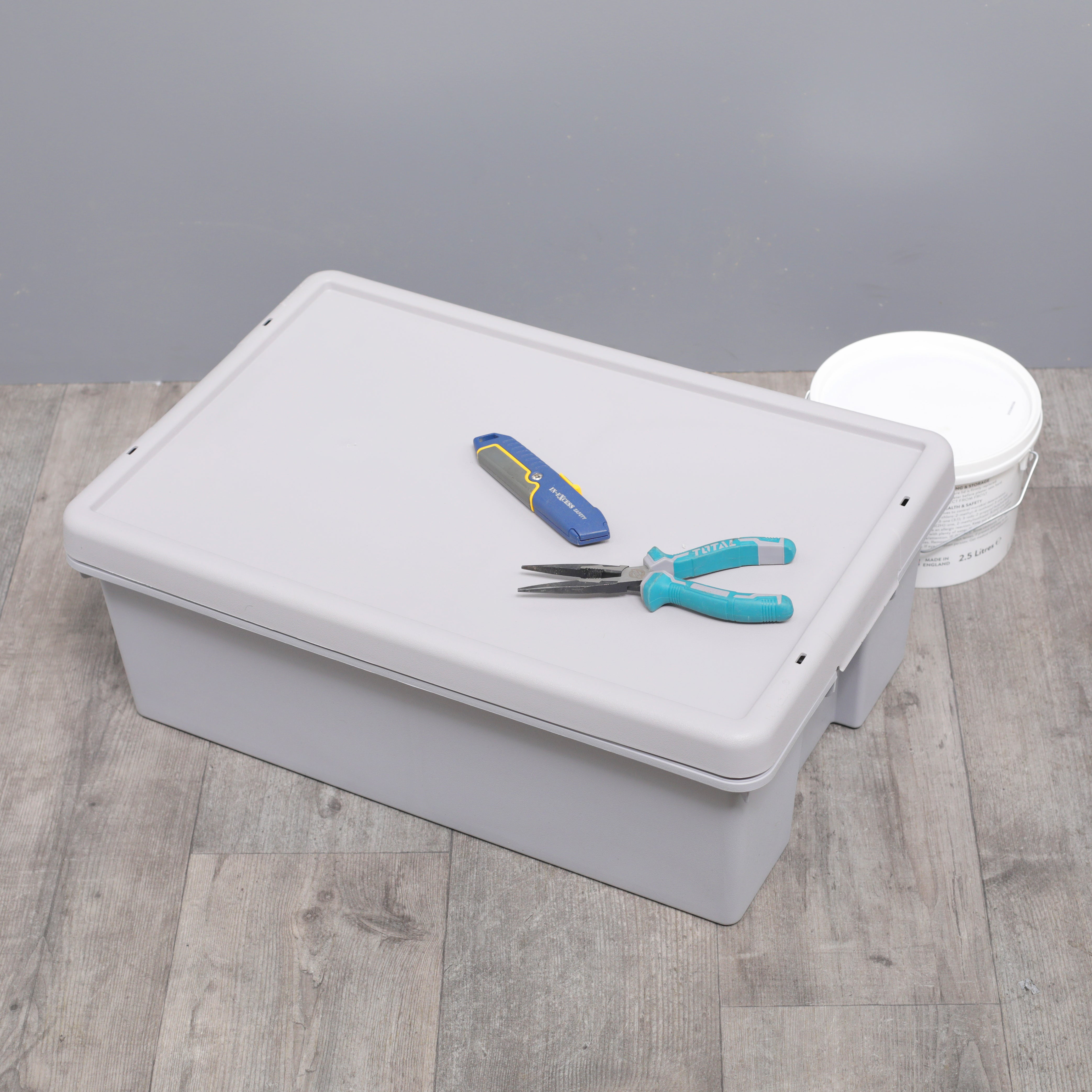 Wham Upcycled Box and Lid 36L Grey