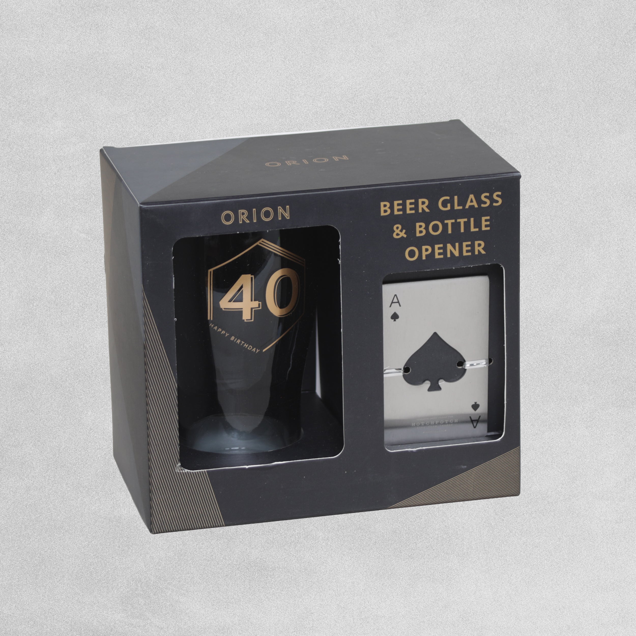Hotchpotch Orion Beer Glass & Bottle Opener Playing Card Various Designs
