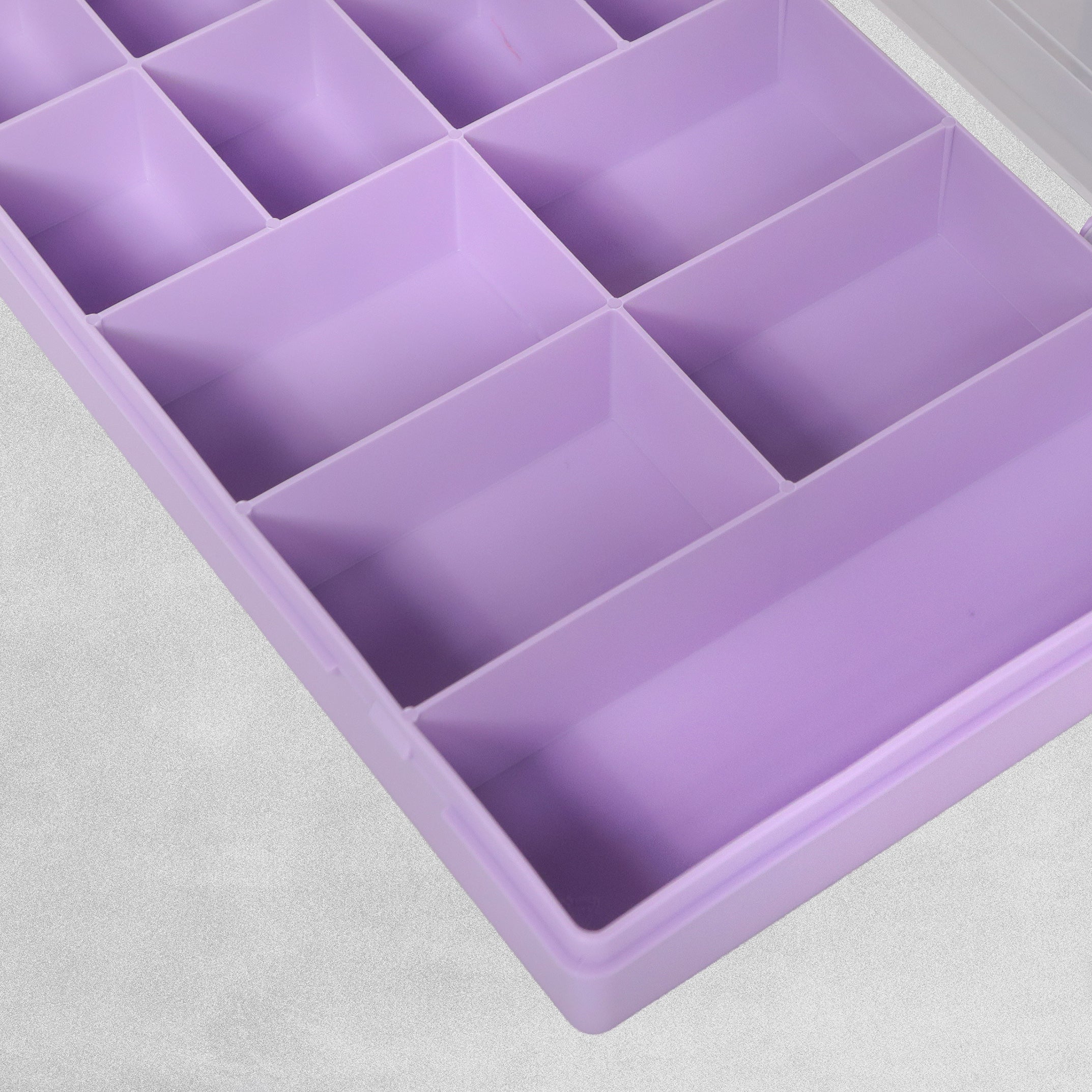 Wham Organiser Box & Lid 13 Divisions Lilac 29cm