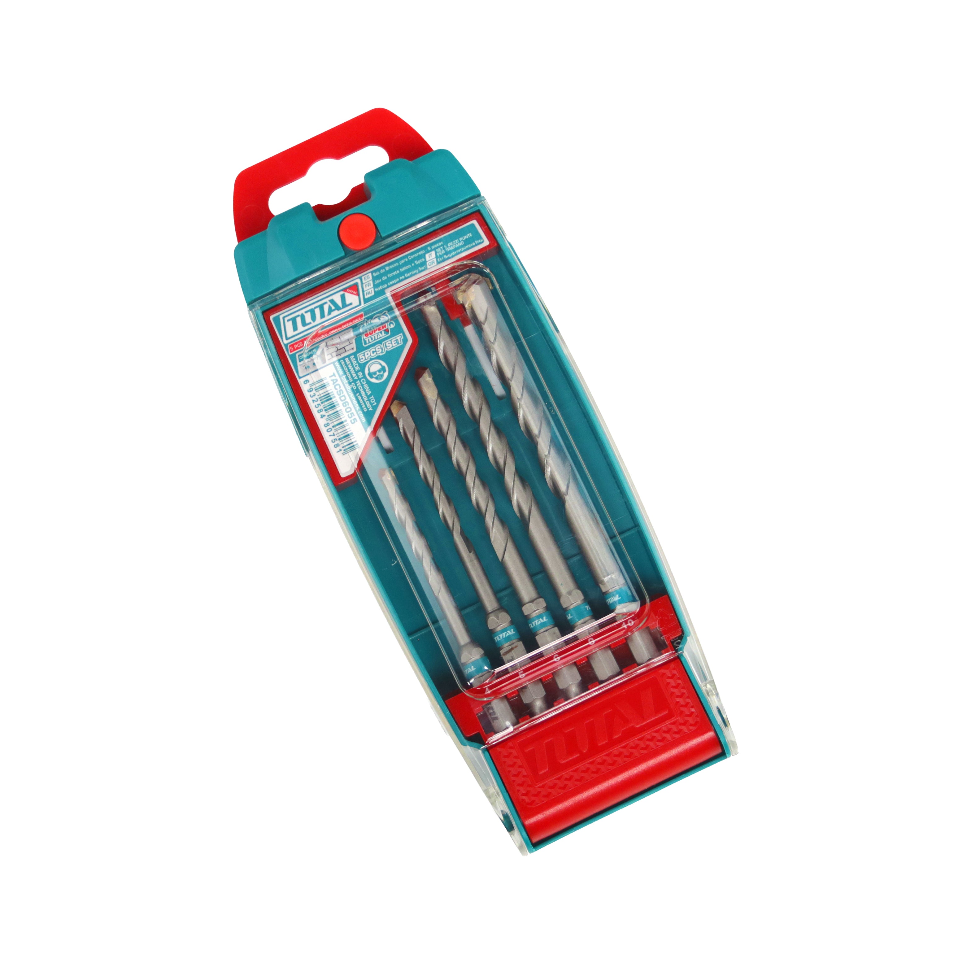 Total Masonry Drill Bits Set 5pcs - TACSD6055