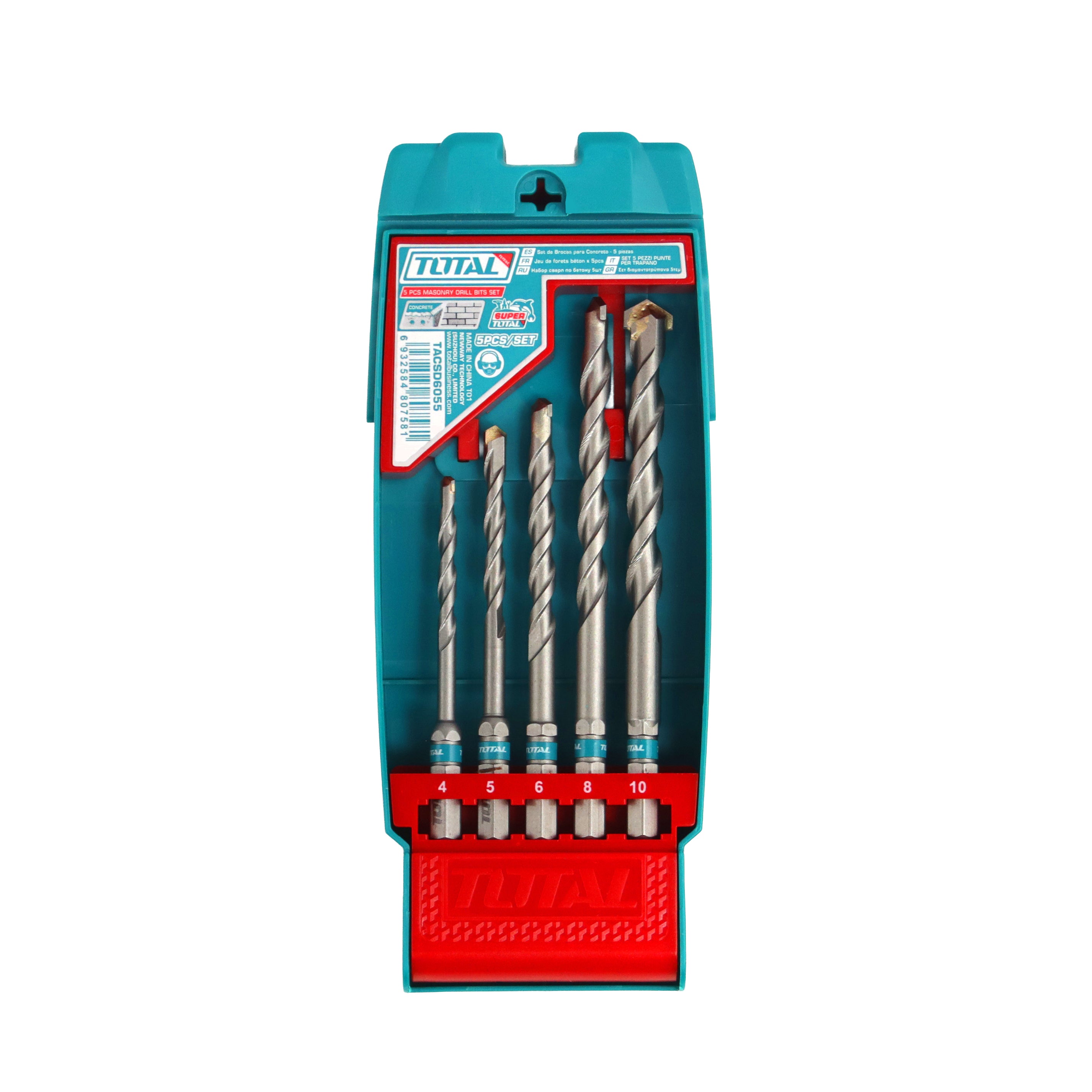 Total Masonry Drill Bits Set 5pcs - TACSD6055