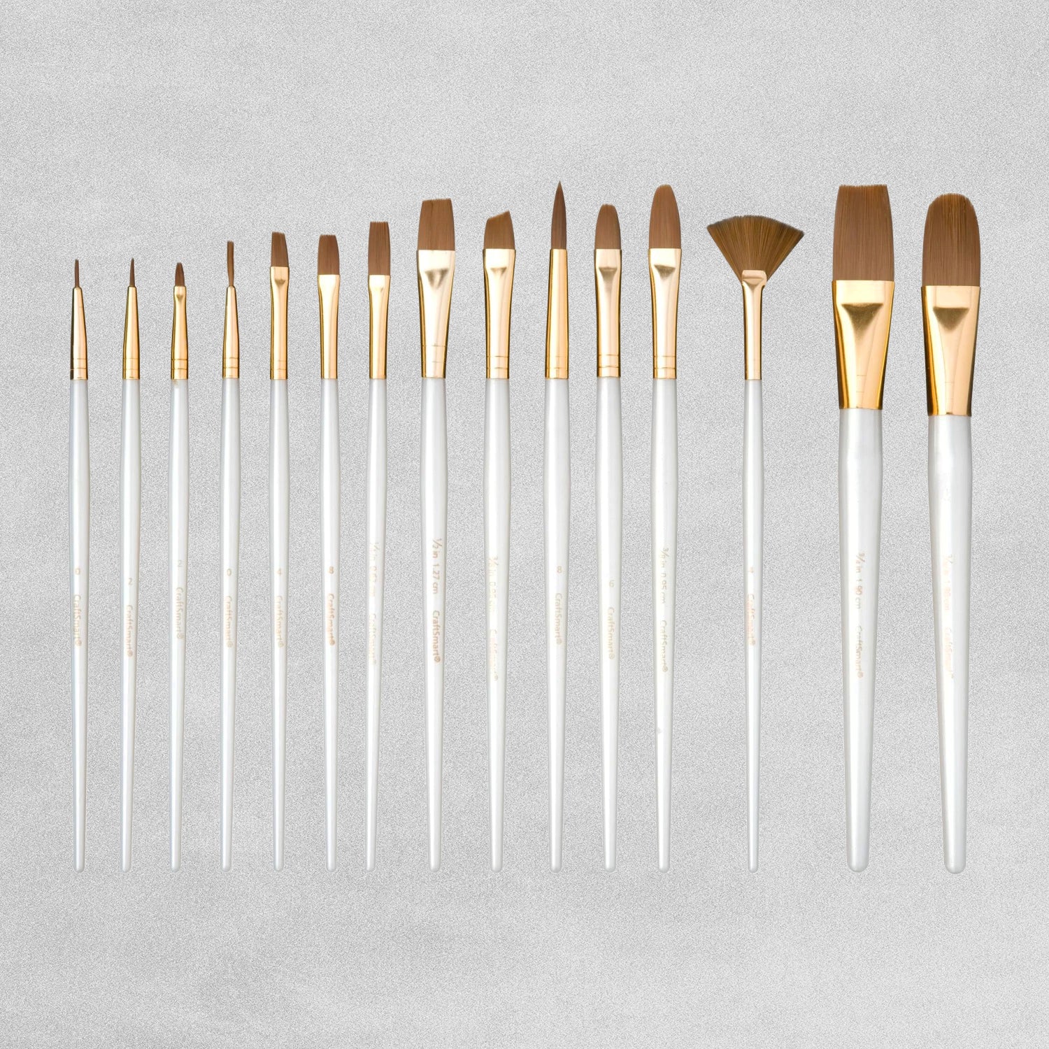 Brown / Black Taklon Brushes 15 piece Craft Smart