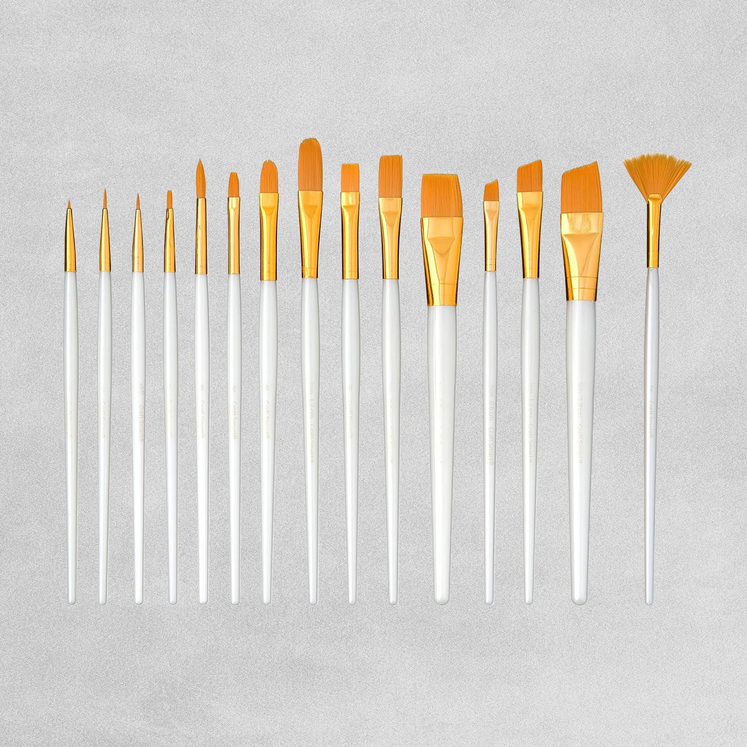 Brown / Black Taklon Brushes 15 piece Craft Smart