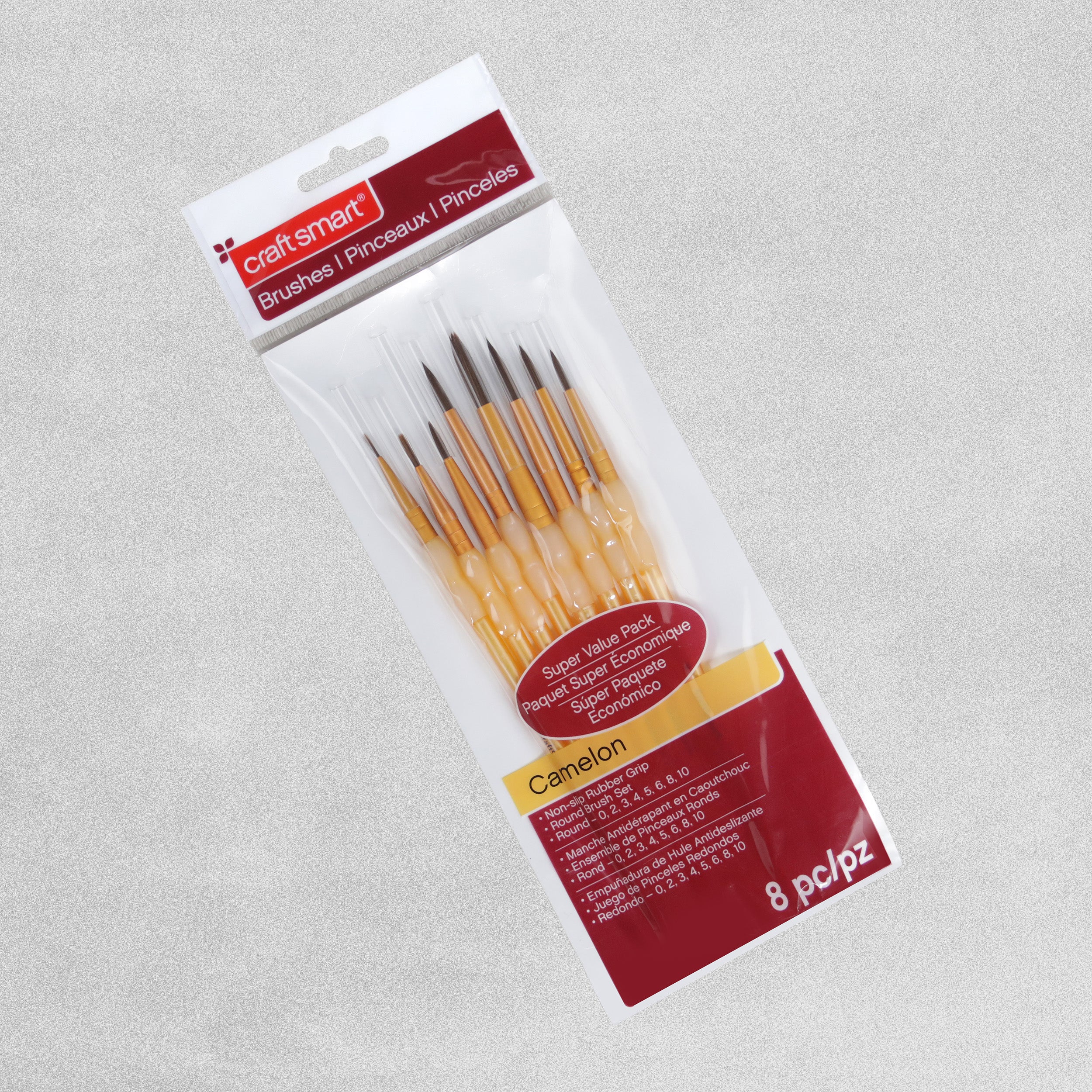 Camelon Paint Brushes  Round 8 pack Craft Smart