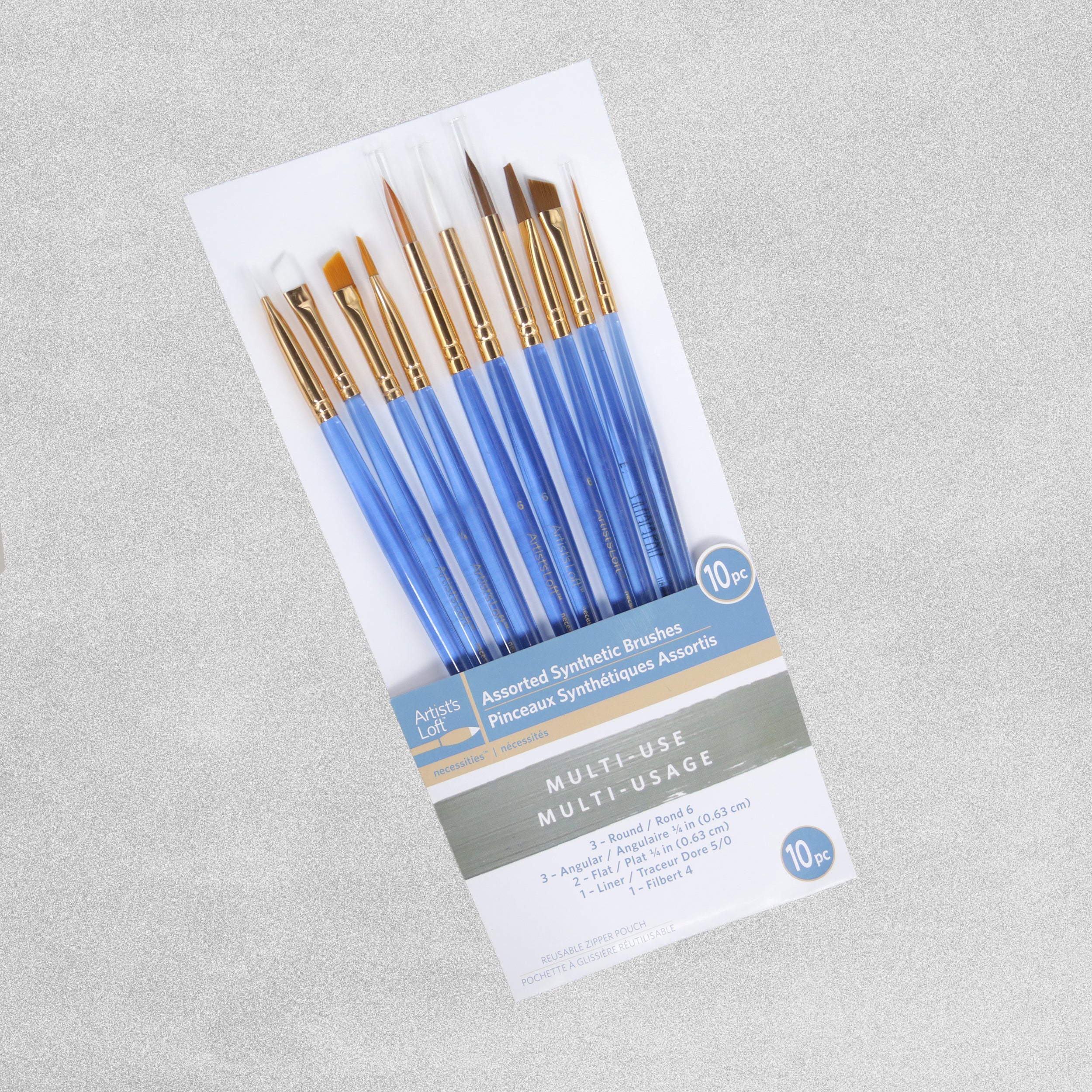 Artists Loft Assorted Synthetic Brush Set - 10 Piece