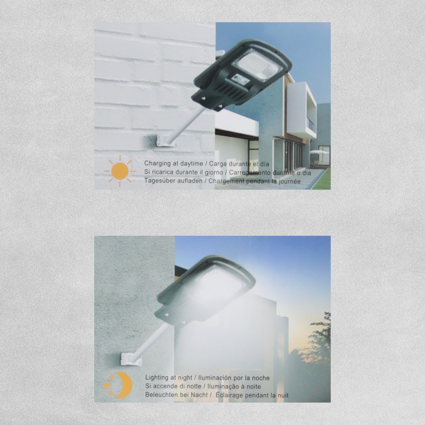 ExtraStar Radar Sensor Solar Street Lamp 6500k LED 40 W 350 Lumen Cold Light Black