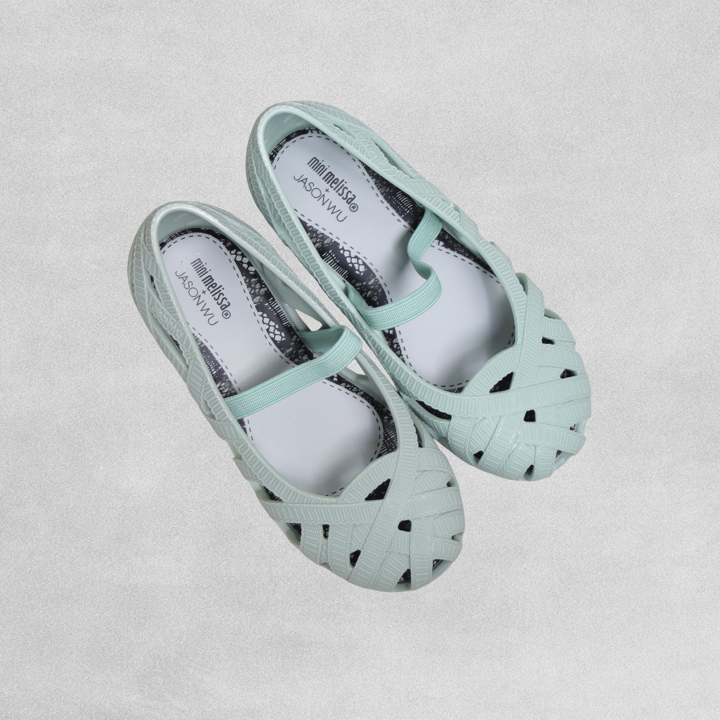 Mini Melissa + Jason Wu rubber summer shoes - Mint colour