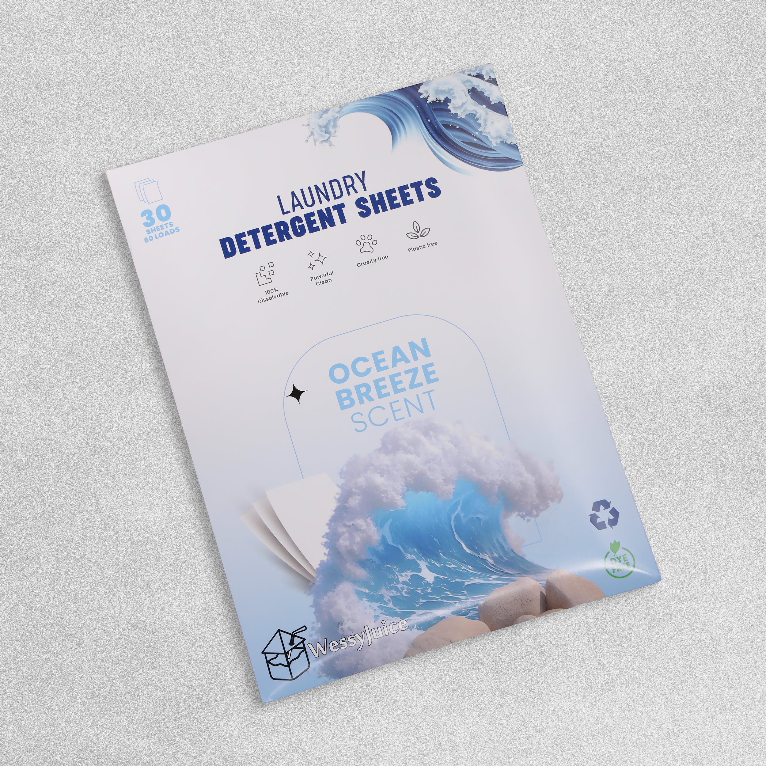WessyJuice Laundry Detergent Sheets 30 Sheets Various Scents
