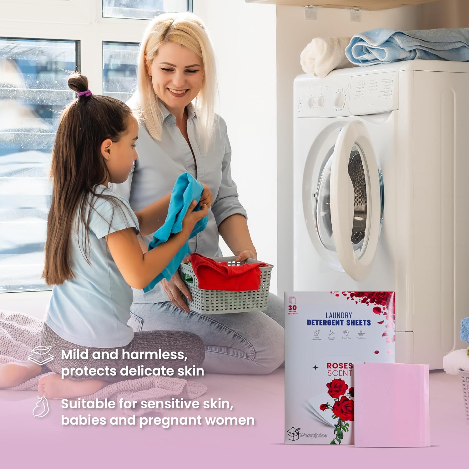 WessyJuice Laundry Detergent Sheets 30 Sheets Various Scents