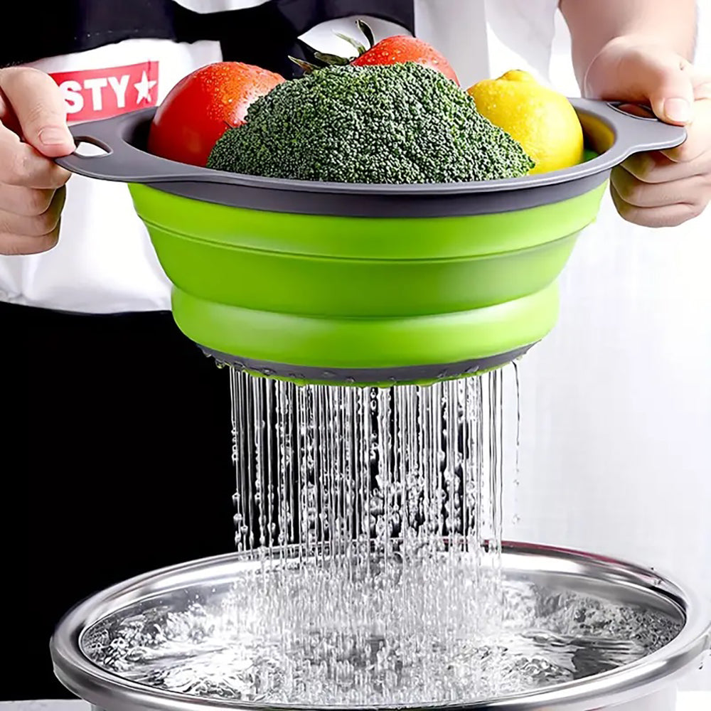 Collapsible Colanders Pair - Various Colours Available