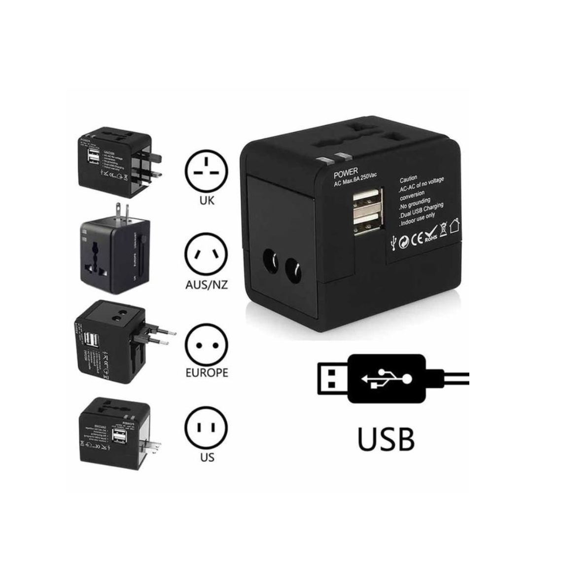 Universal Travel Adapter - UK, Europe, USA/AUS