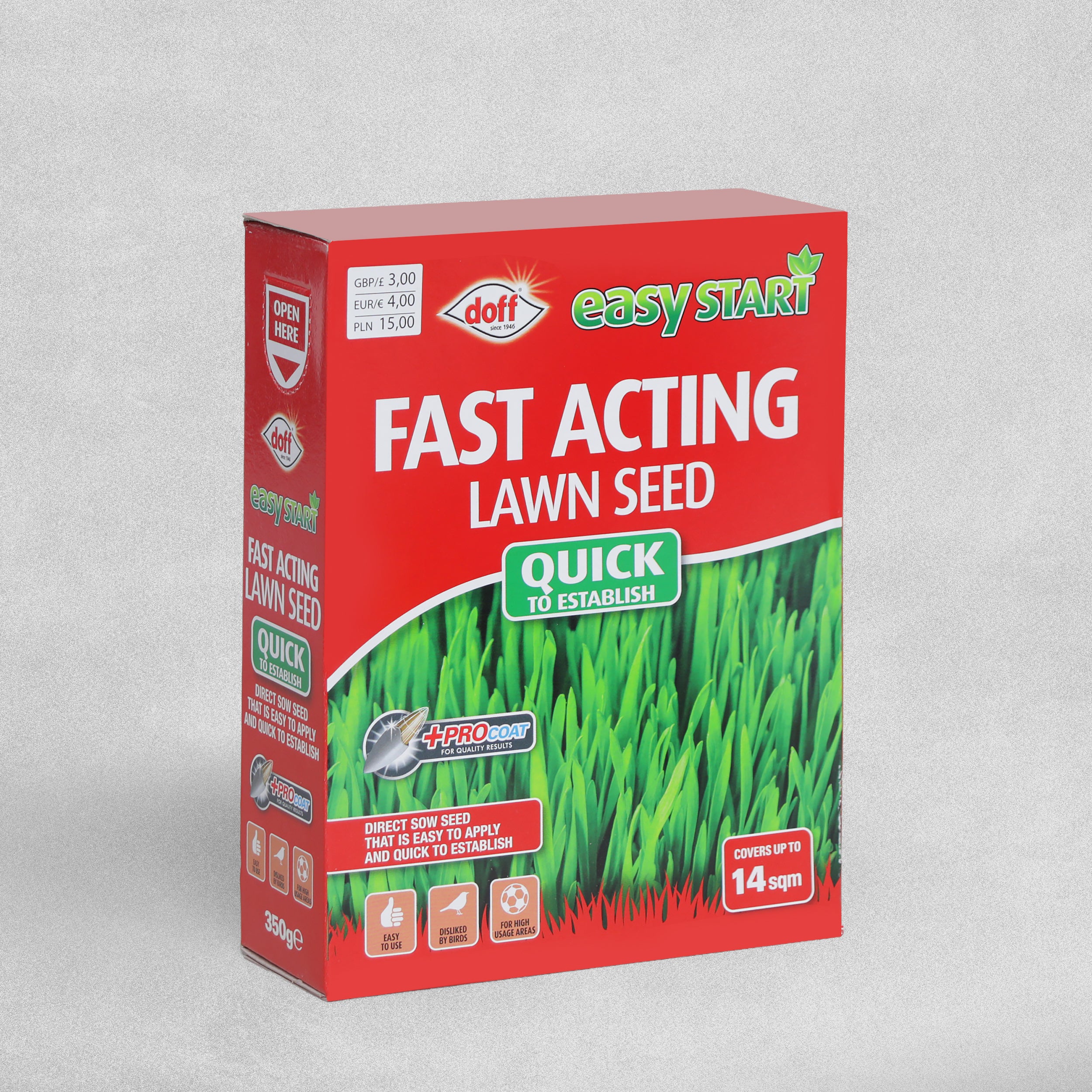 Doff Easy Start Fast Acting Lawn Seed 14sqm 350G